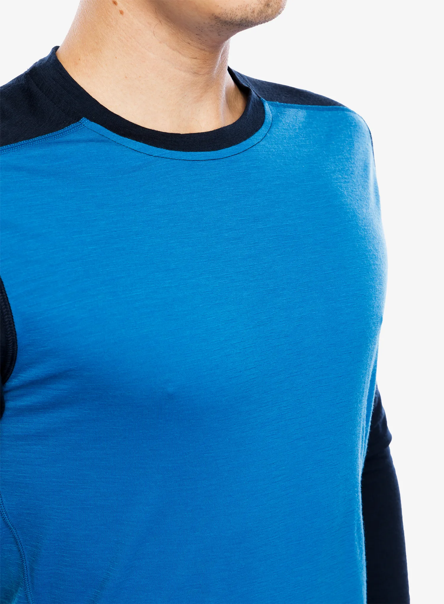 Funkční mikina Smartwool Classic Merino Base Layer LS Boxed - laguna blue/deep navy