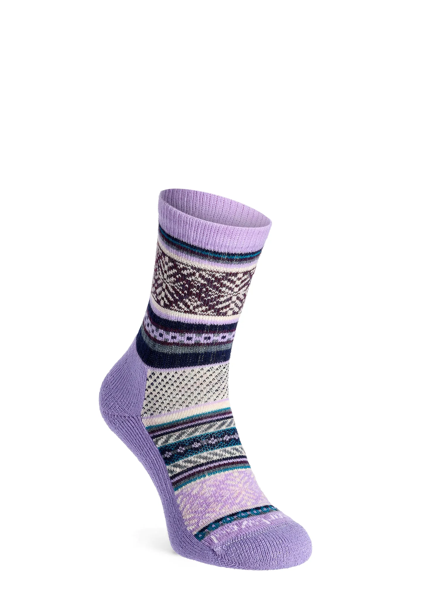 Merino ponožky Smartwool Fair Isle Sweater Crew Socks - ultra violet