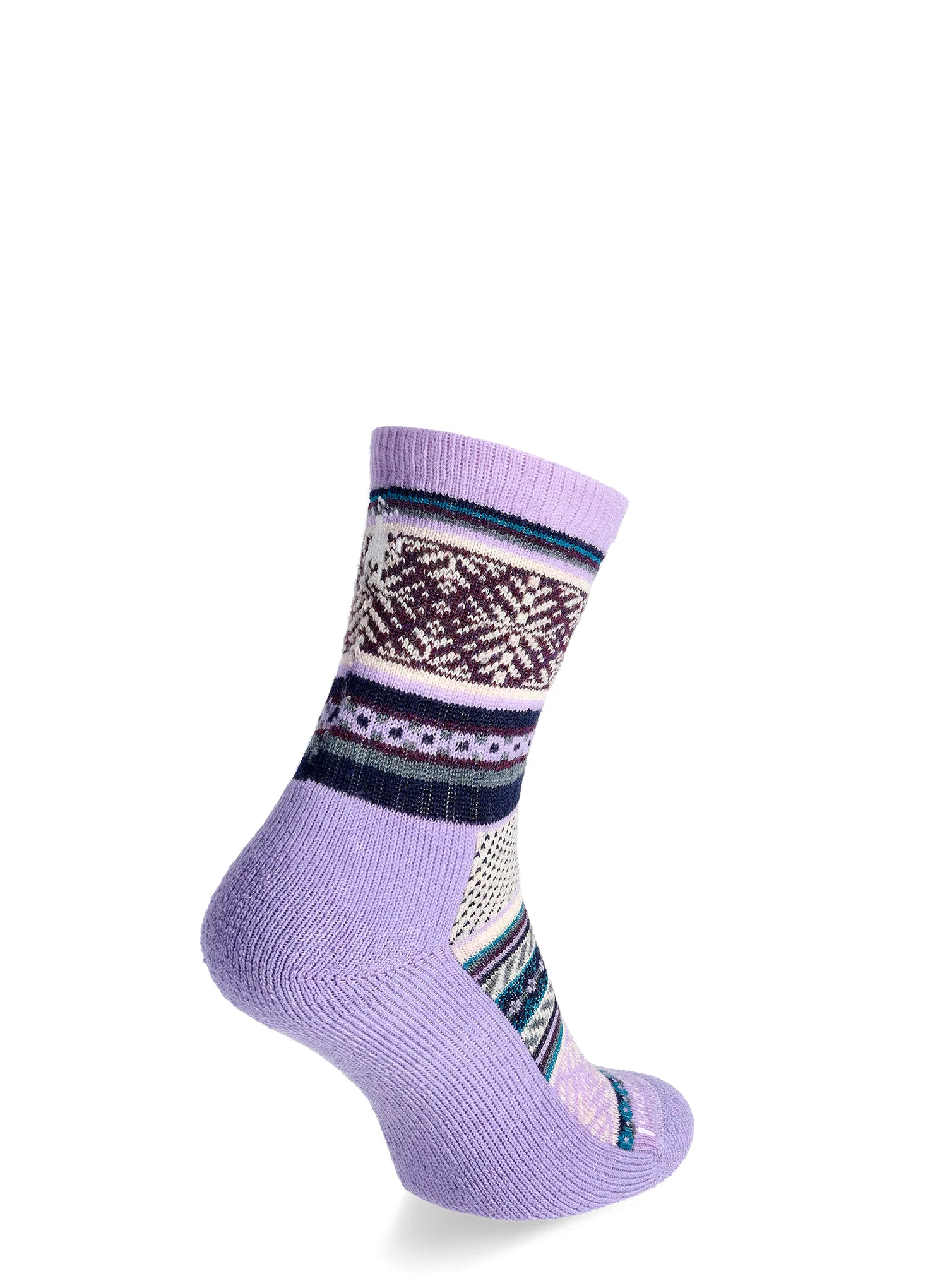 Merino ponožky Smartwool Fair Isle Sweater Crew Socks - ultra violet