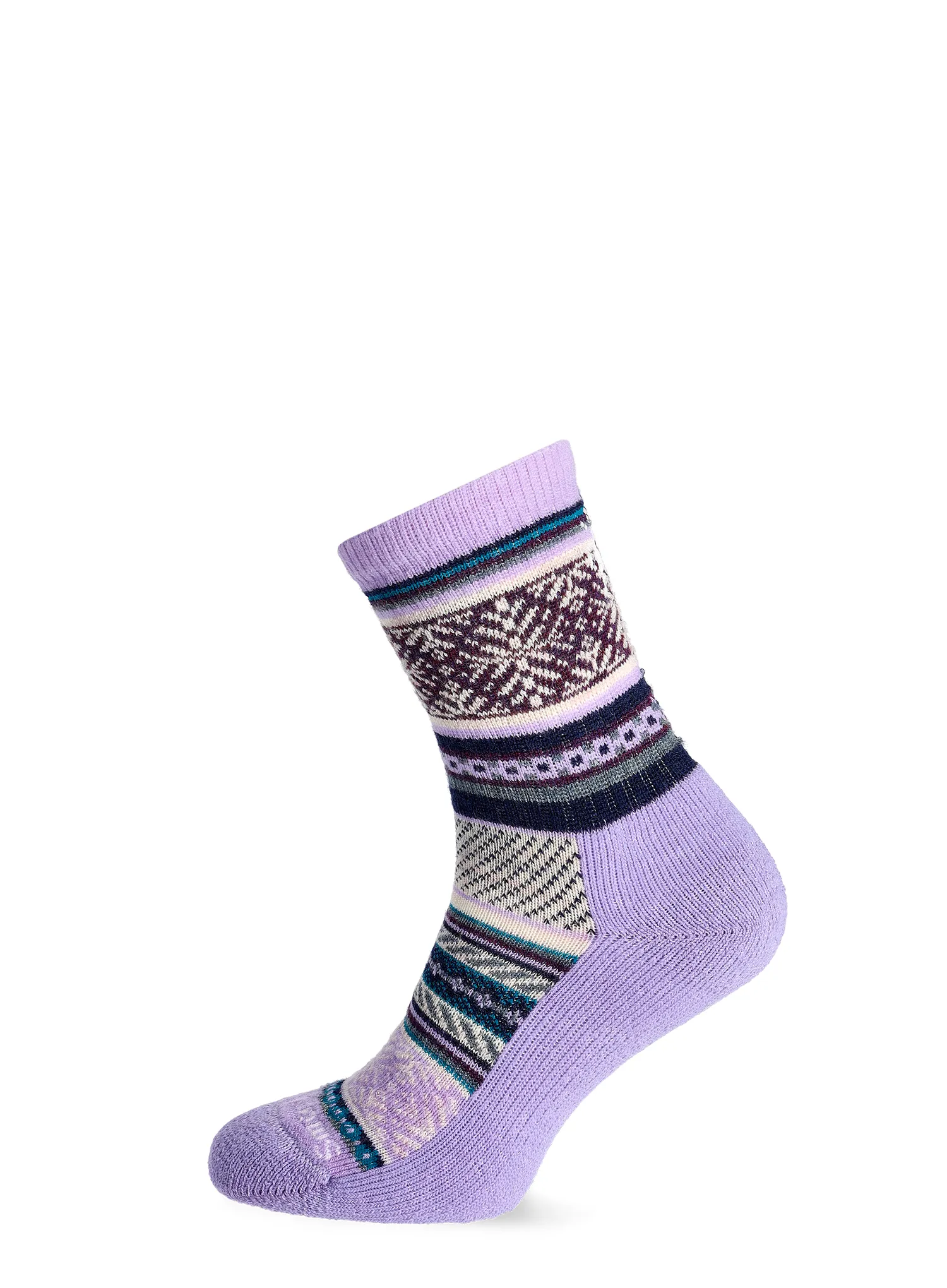 Merino ponožky Smartwool Fair Isle Sweater Crew Socks - ultra violet