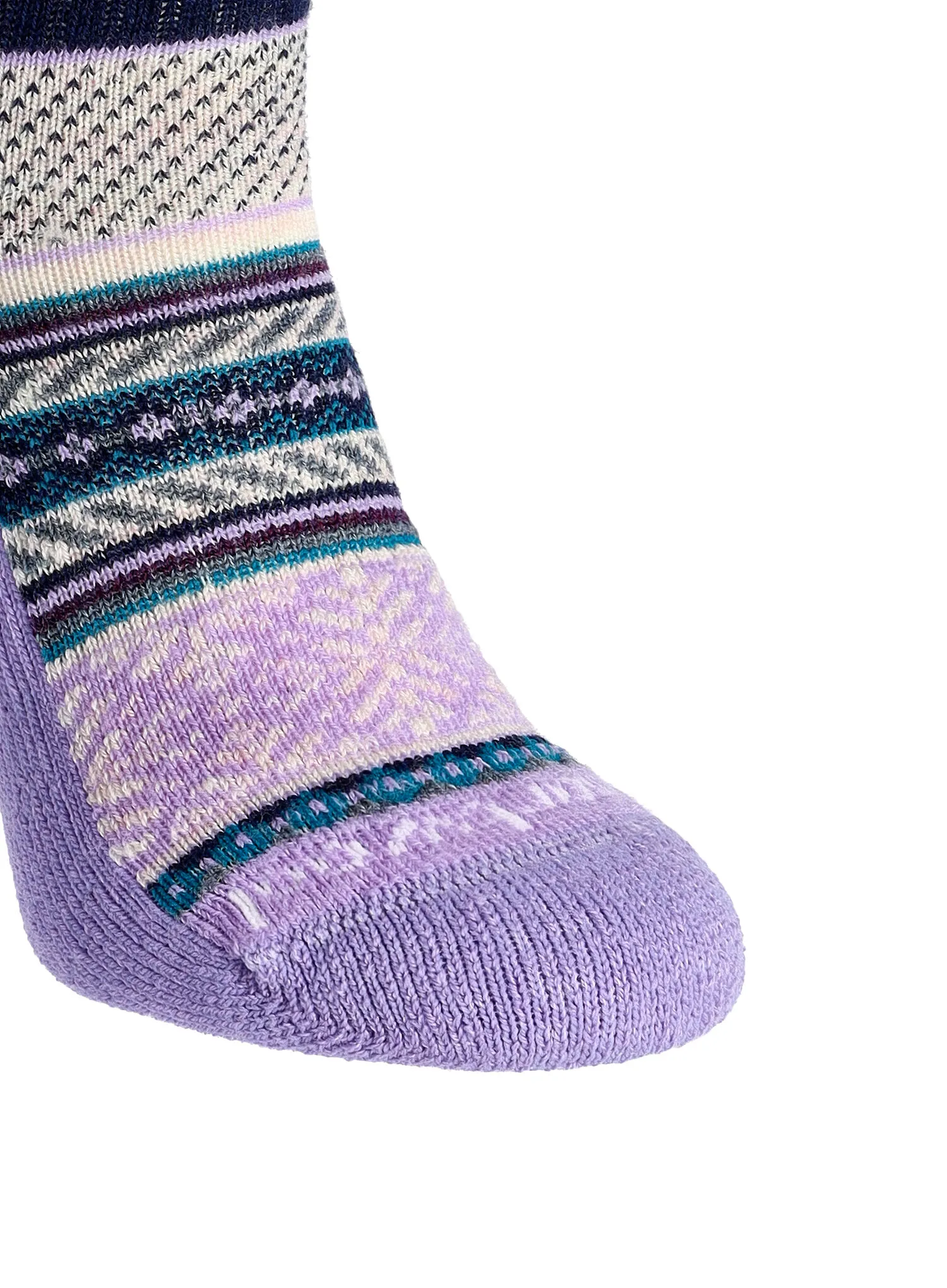 Merino ponožky Smartwool Fair Isle Sweater Crew Socks - ultra violet