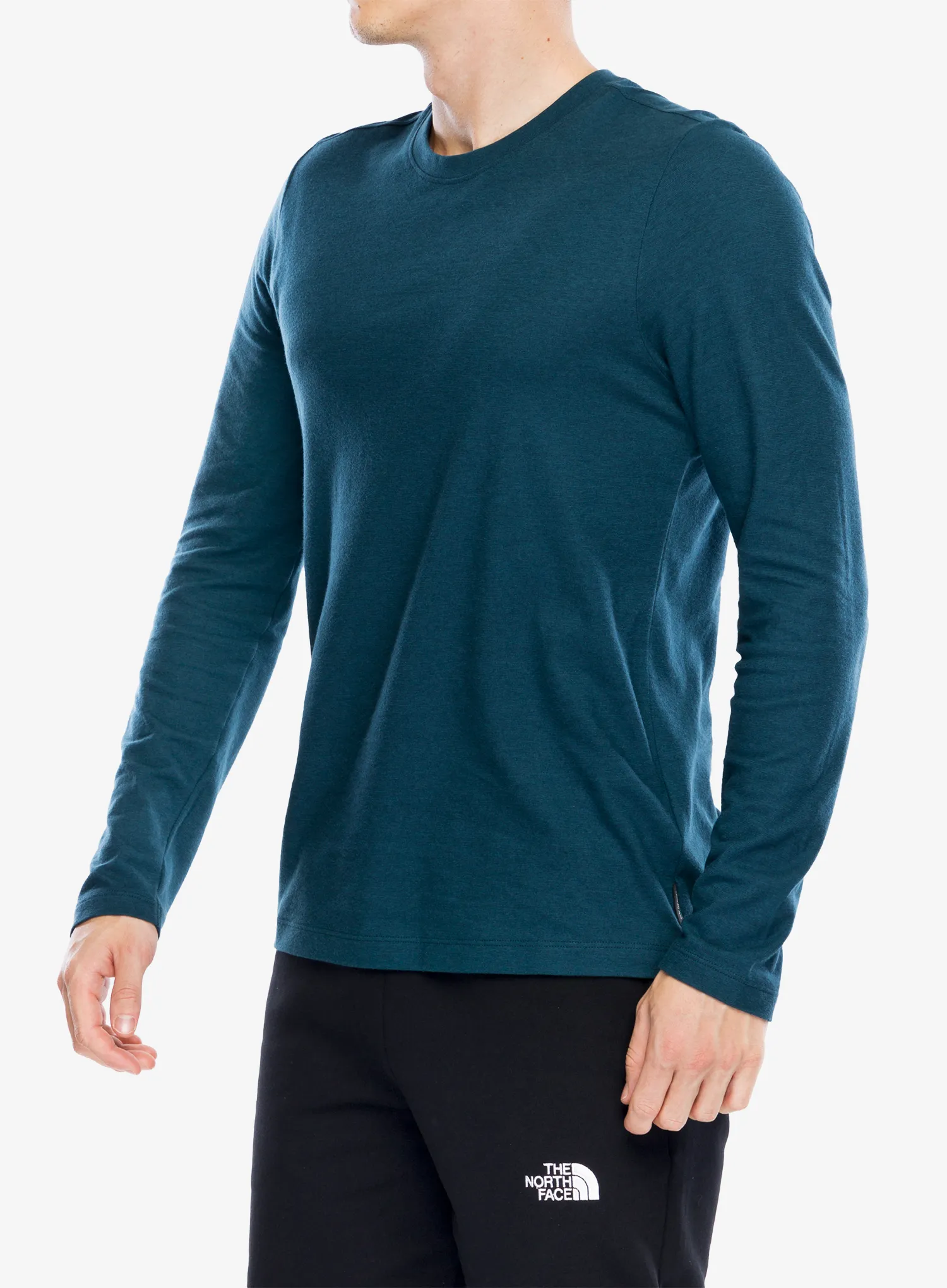 Mikina bez kapuce Smartwool Perfect Crew Long Sleeve Tee - twilight blue
