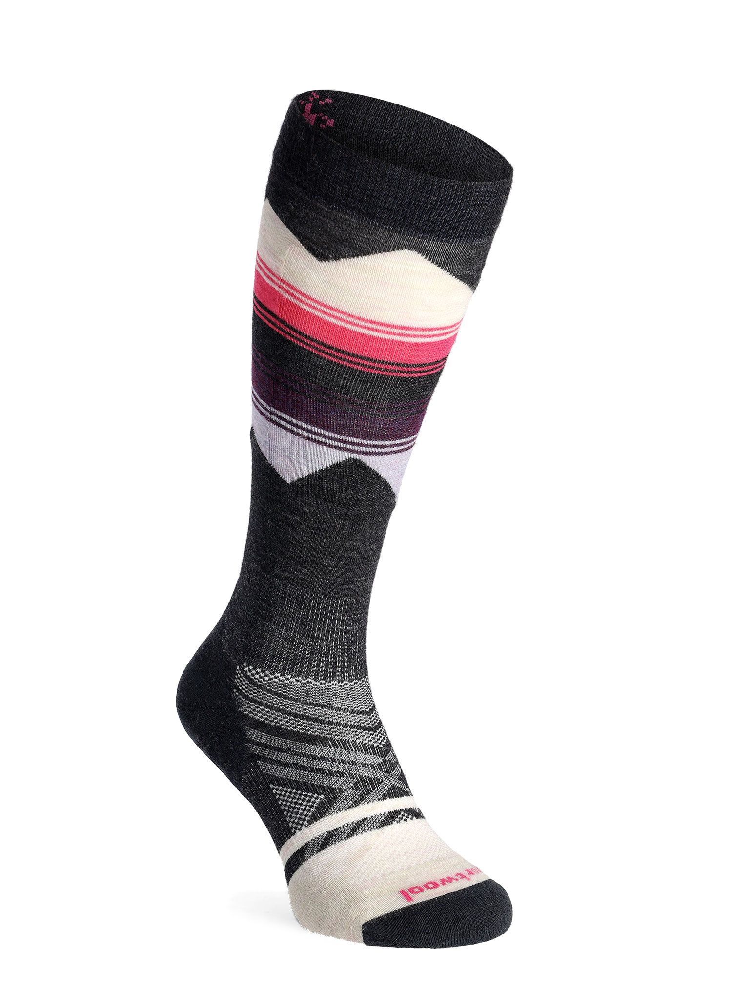 Merino ponožky dámské Smartwool Ski TC Pattern OTC Socks - charcoal