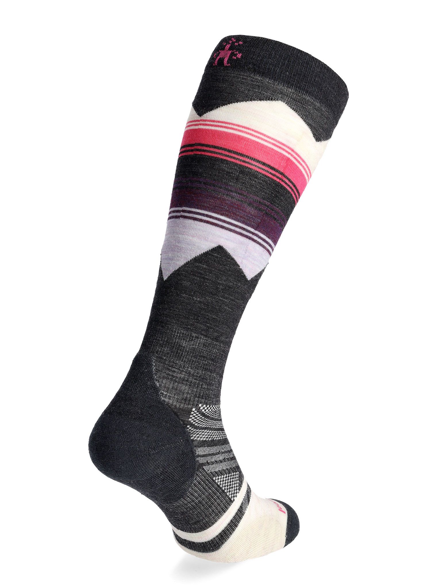 Merino ponožky dámské Smartwool Ski TC Pattern OTC Socks - charcoal
