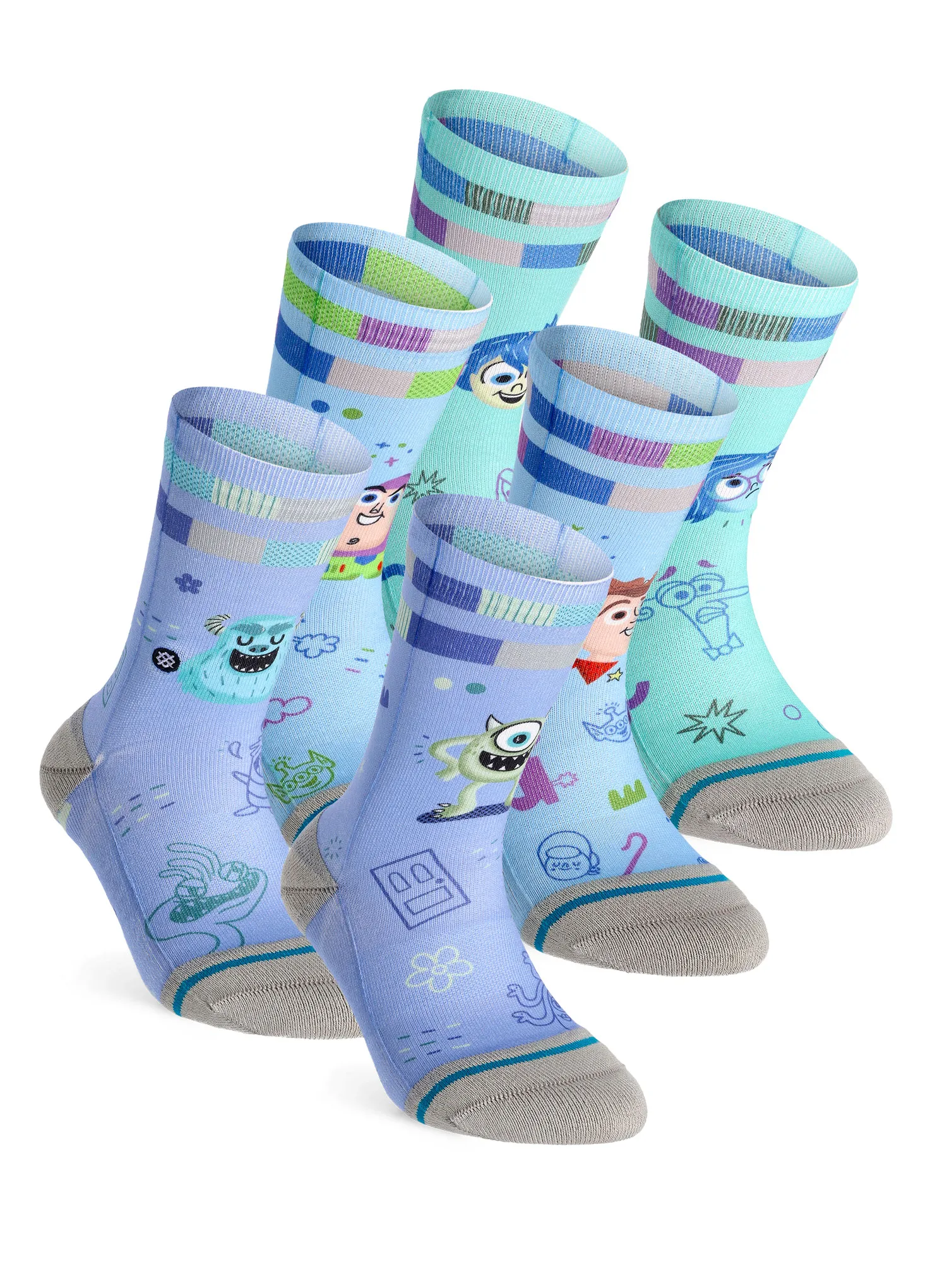 Dětské ponožky Stance Pixar By Ryan 3 Pack - blue