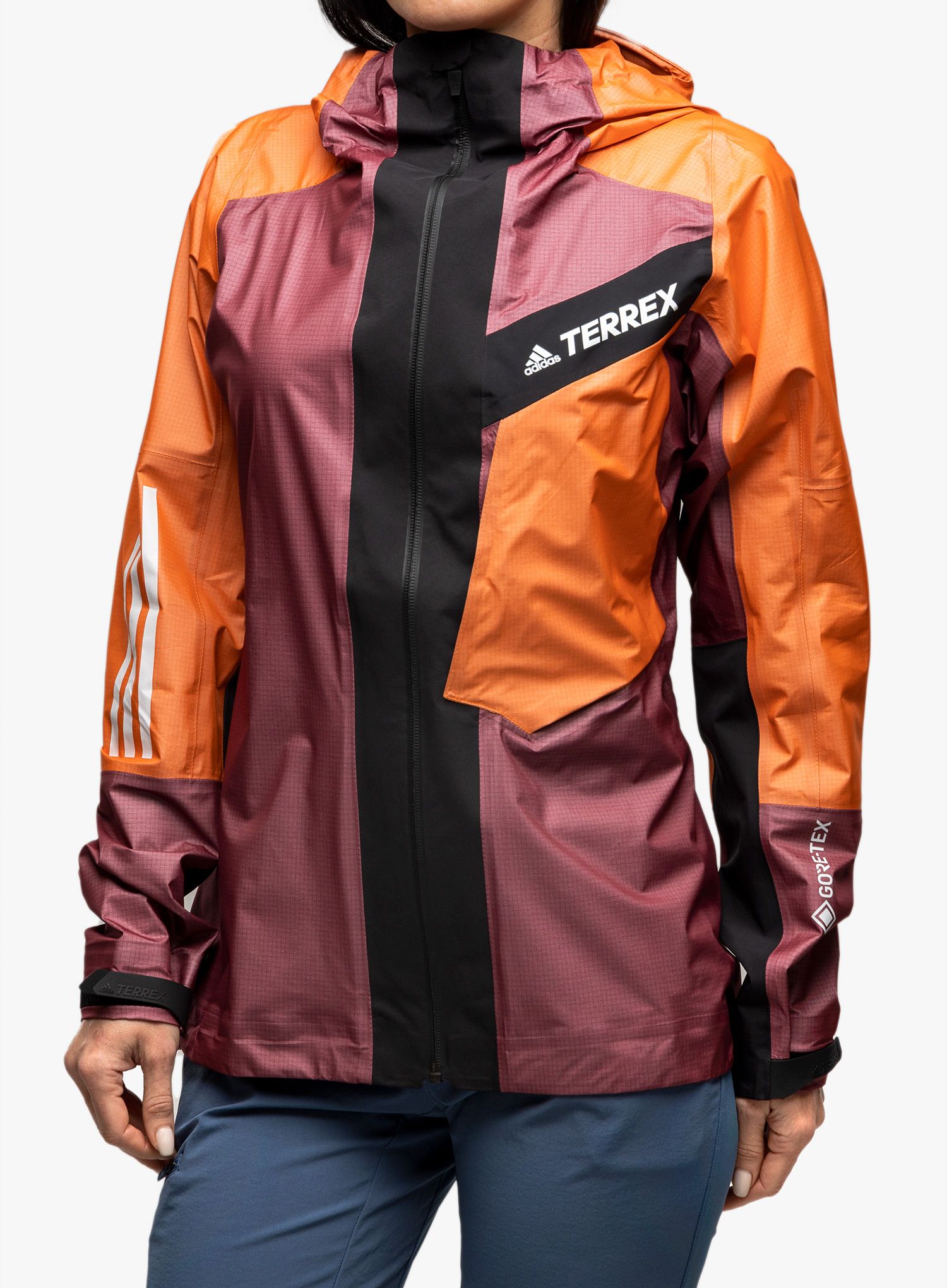 Dámská bunda adidas TERREX Techrock Light GORE-TEX Jacket - red/semi impact orange