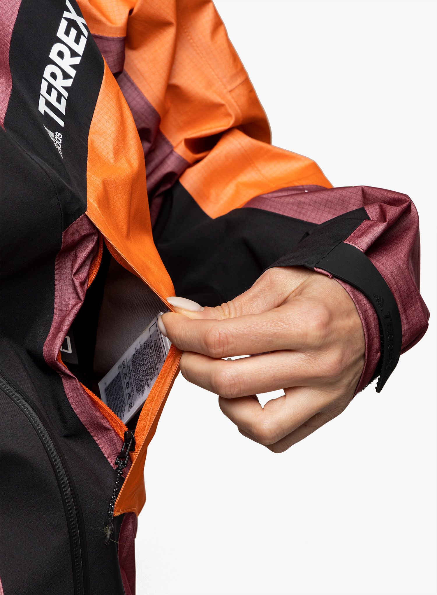 Dámská bunda adidas TERREX Techrock Light GORE-TEX Jacket - red/semi impact orange