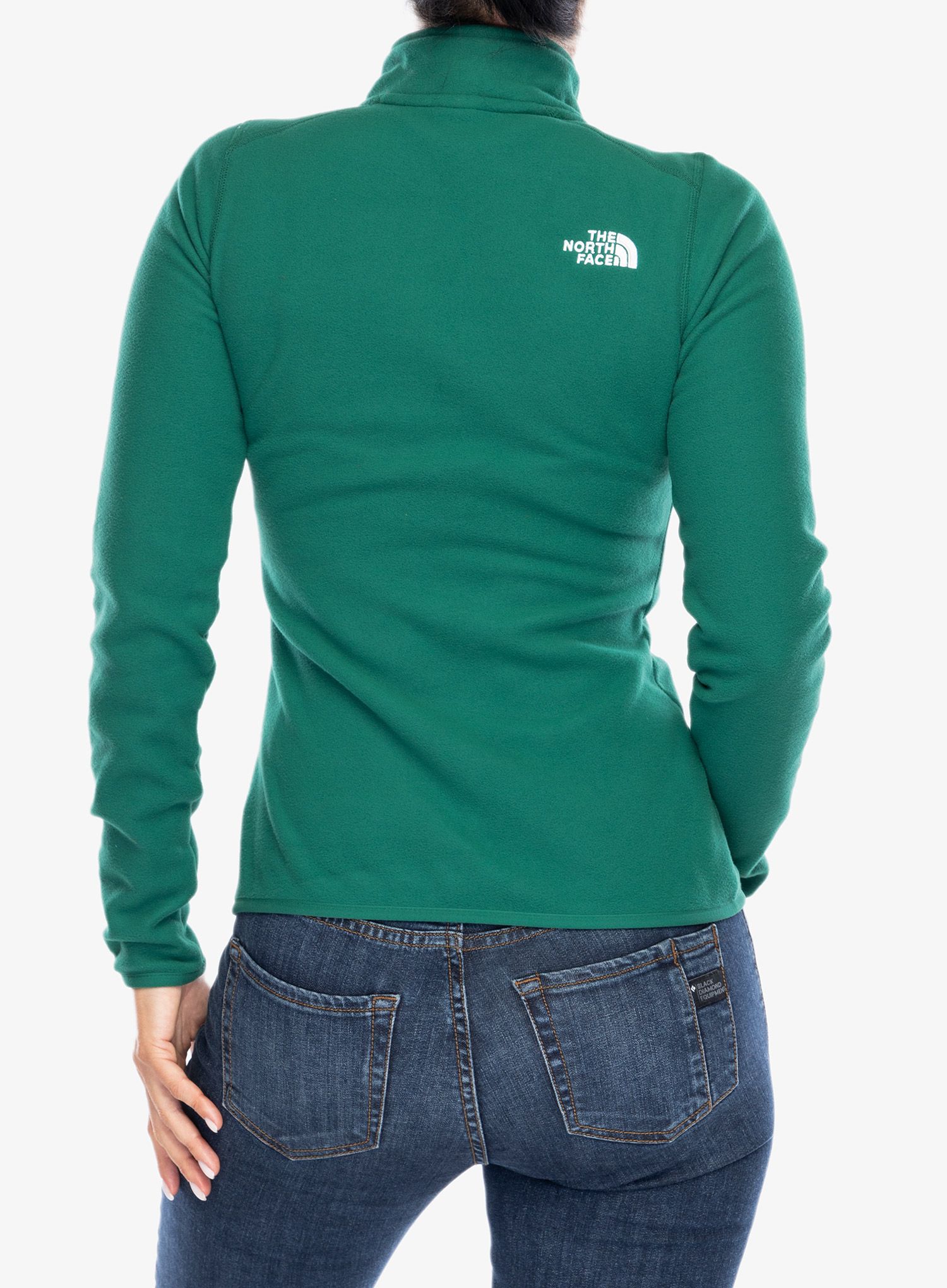 Fleece mikina dámská The North Face 100 Glacier 1/4 Zip - evergreen