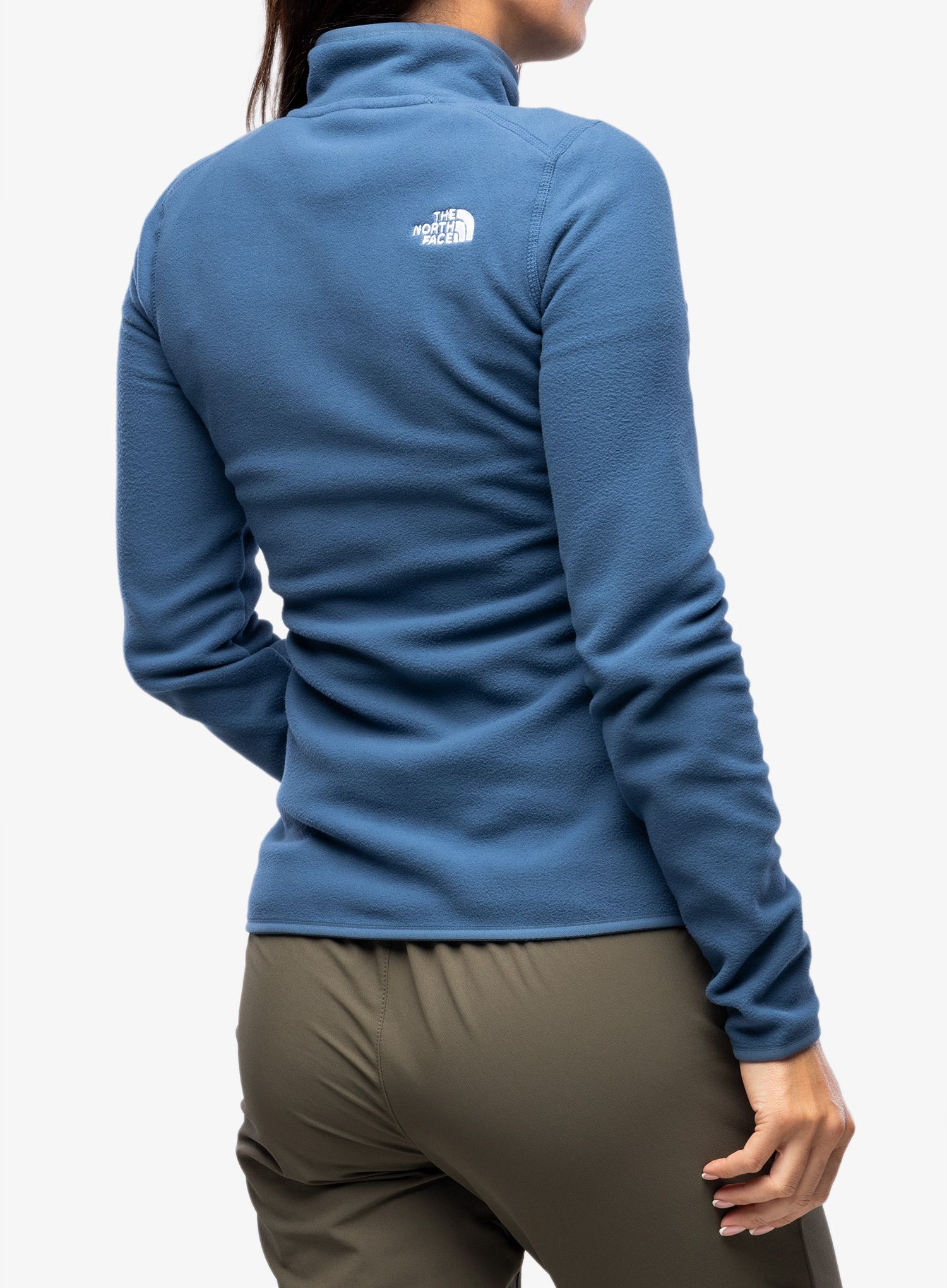 Fleece mikina dámská The North Face 100 Glacier 1/4 Zip - shady blue
