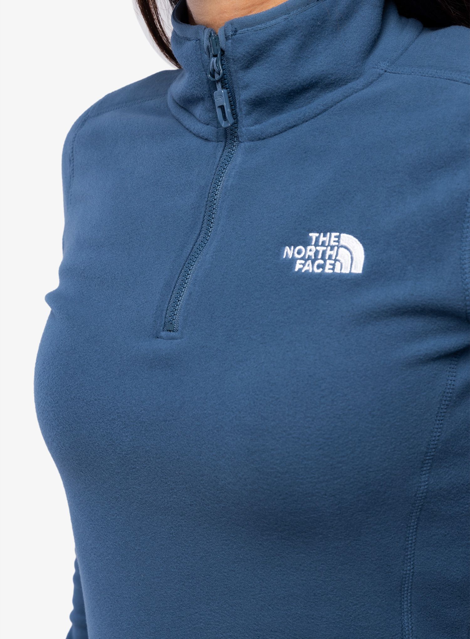 Fleece mikina dámská The North Face 100 Glacier 1/4 Zip - shady blue