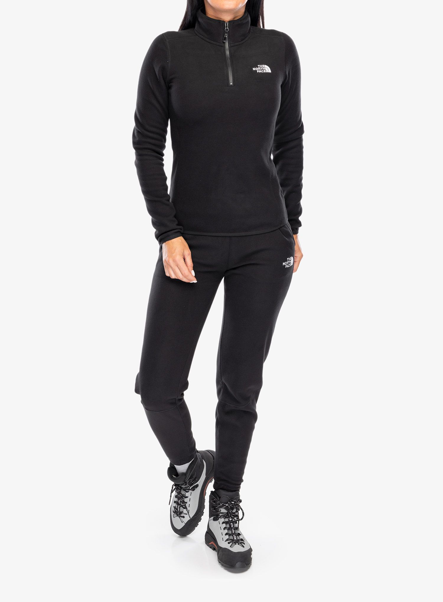 Fleece mikina dámská The North Face 100 Glacier 1/4 Zip - tnf black
