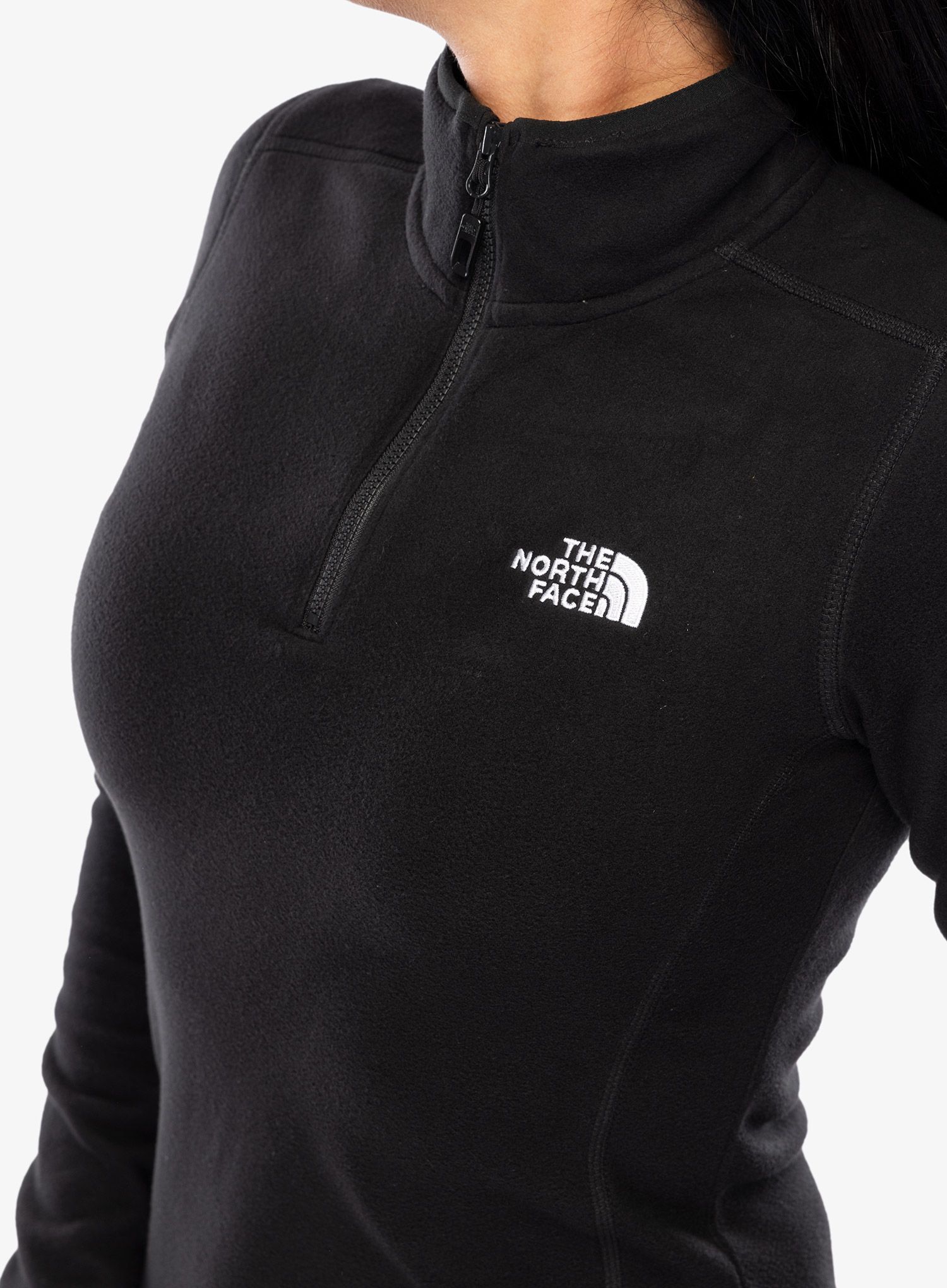 Fleece mikina dámská The North Face 100 Glacier 1/4 Zip - tnf black