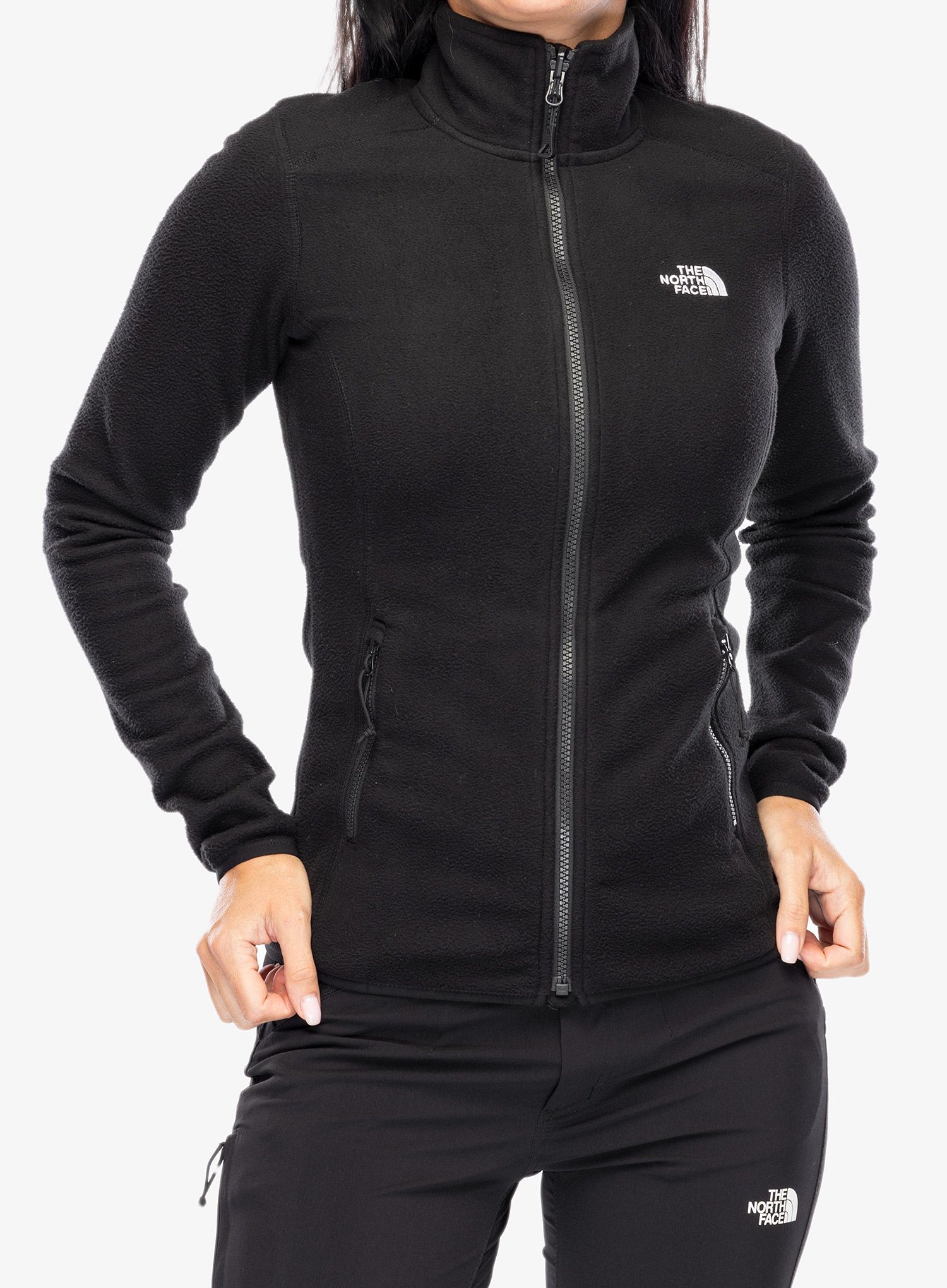 Dámská mikina s kapucí The North Face 100 Glacier Full Zip - black