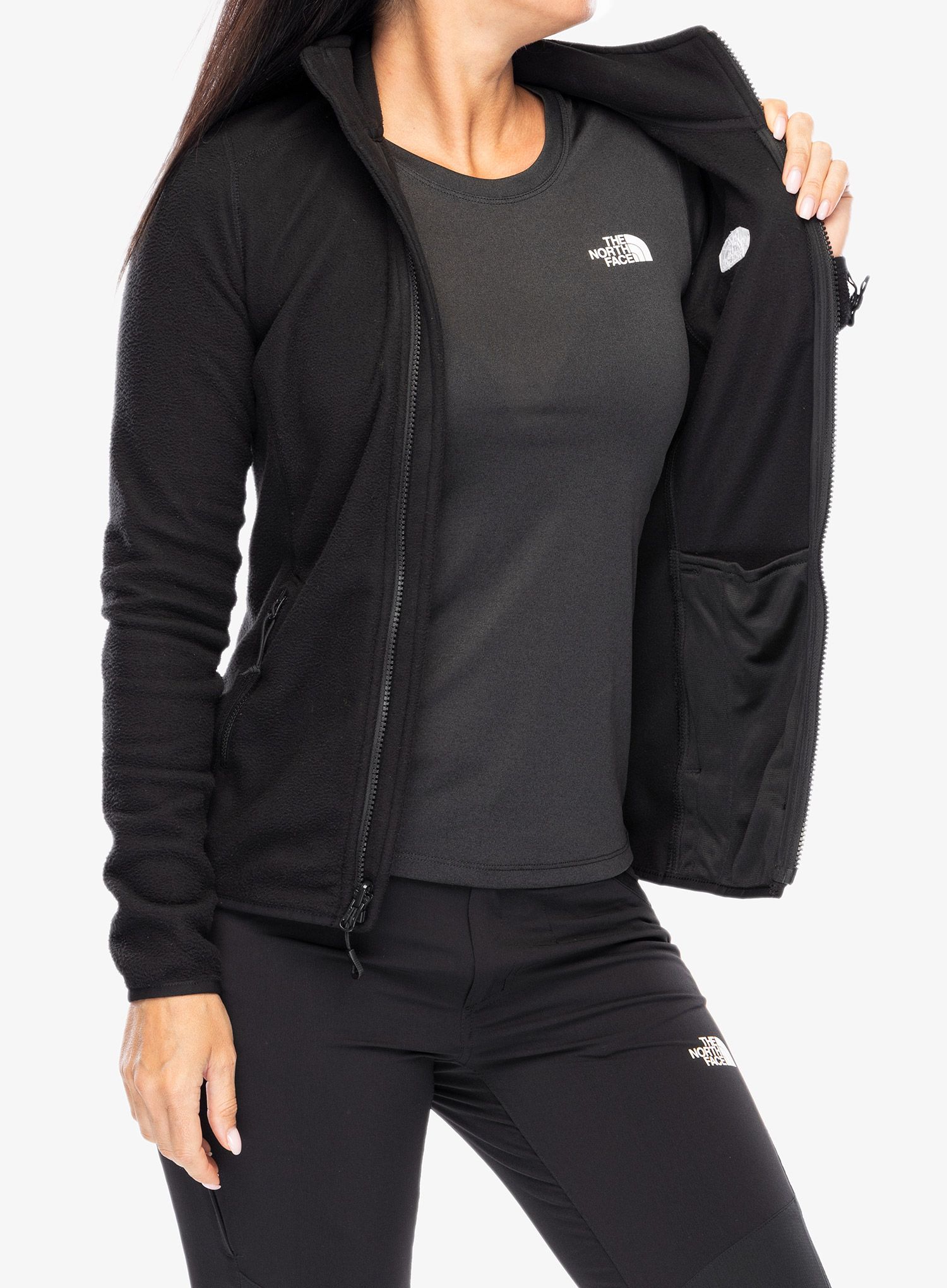 Dámská mikina s kapucí The North Face 100 Glacier Full Zip - black