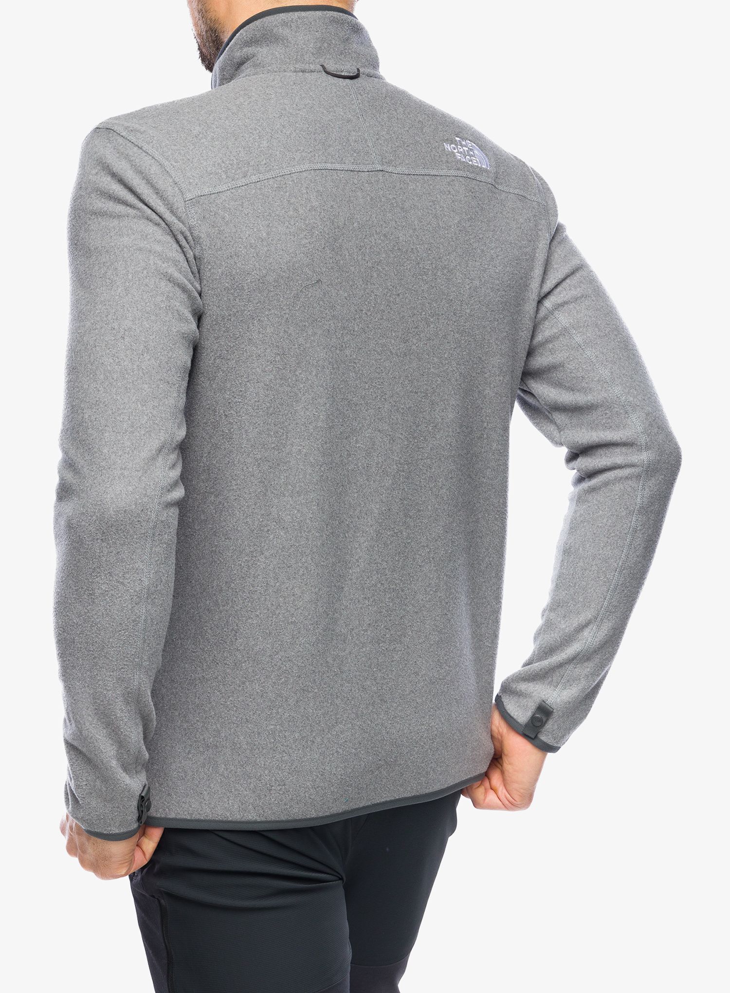Mikina bez kapuce The North Face 100 Glacier Full Zip - medium grey
