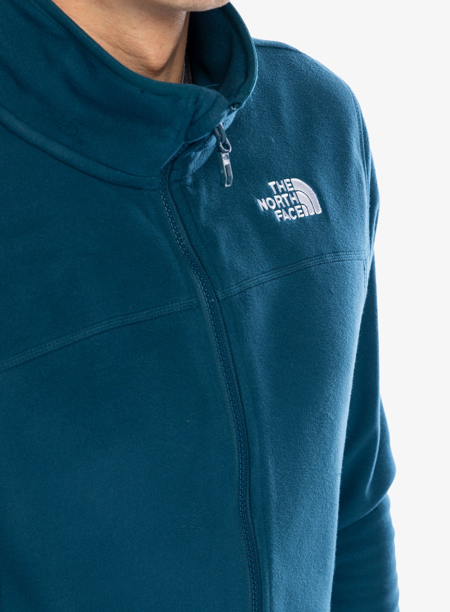 Fleece mikina The North Face 100 Glacier Full Zip - midnight petrol