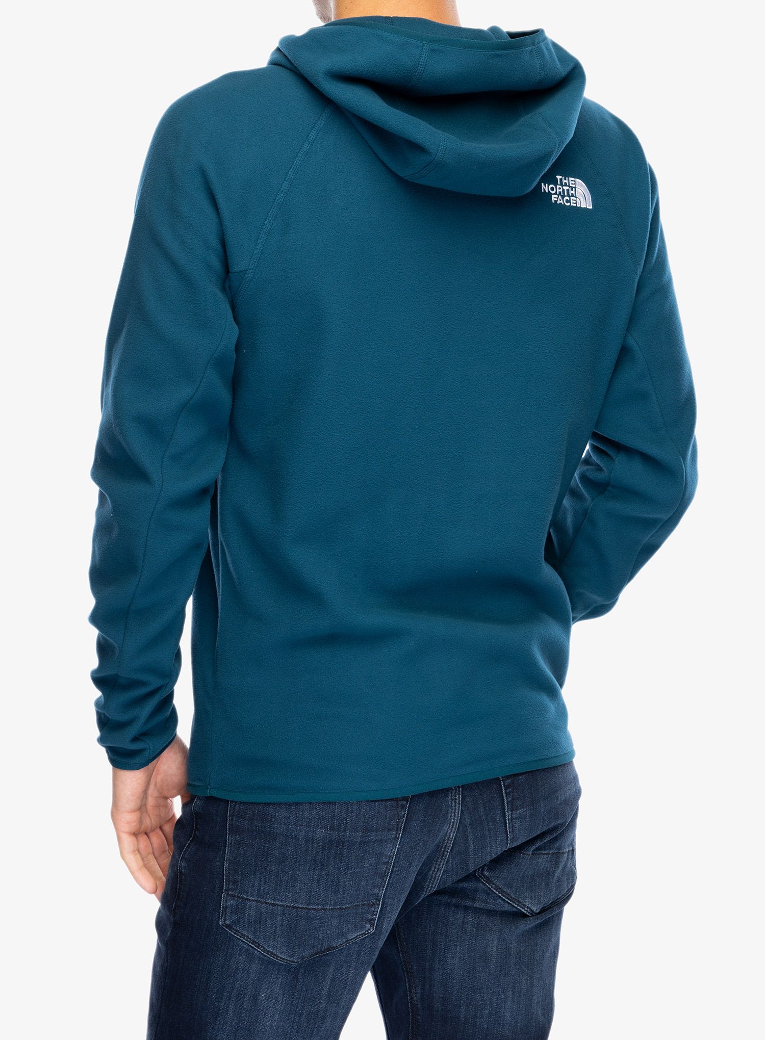 Fleece mikina The North Face 100 Glacier Hoodie - midnight petrol