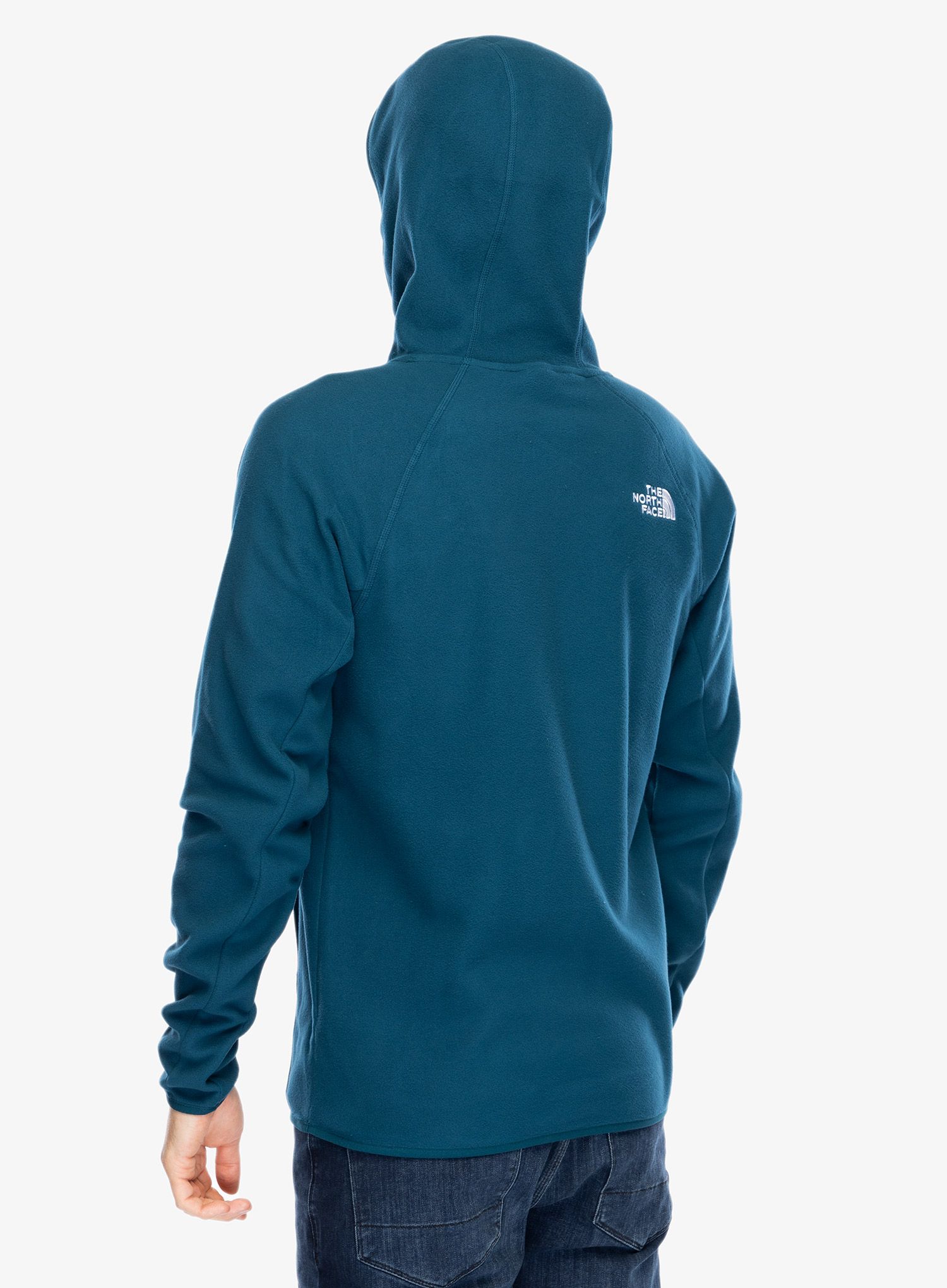 Fleece mikina The North Face 100 Glacier Hoodie - midnight petrol