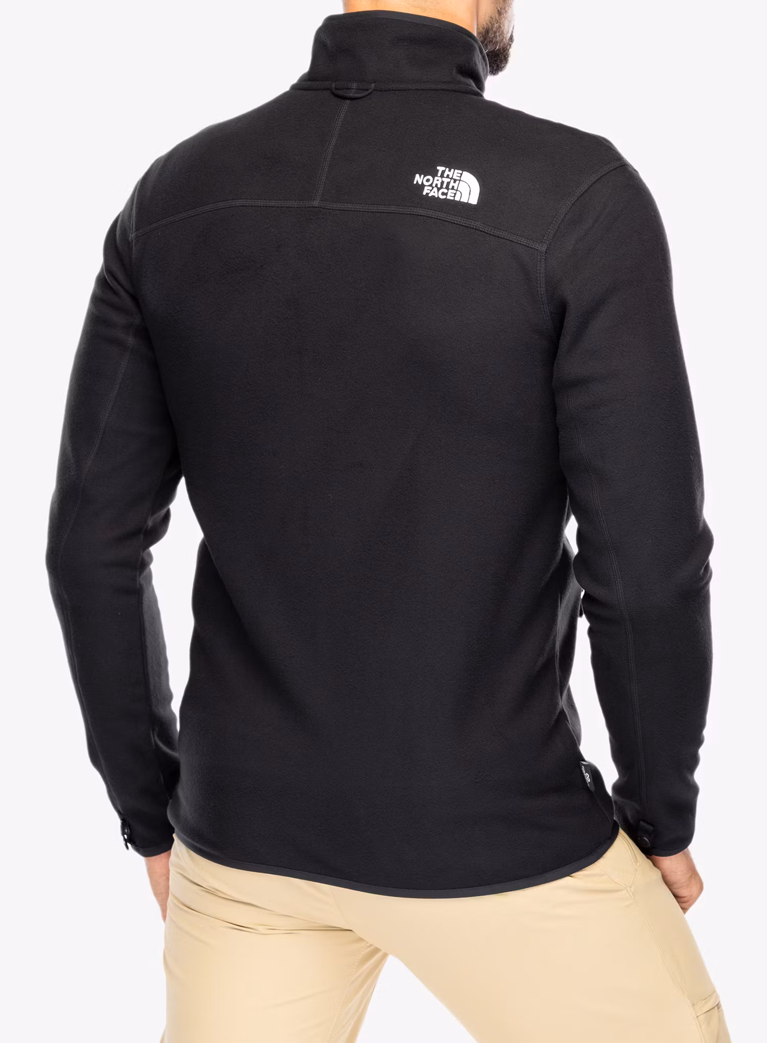 Mikina bez kapuce The North Face 100 Glacier Full Zip - tnf black