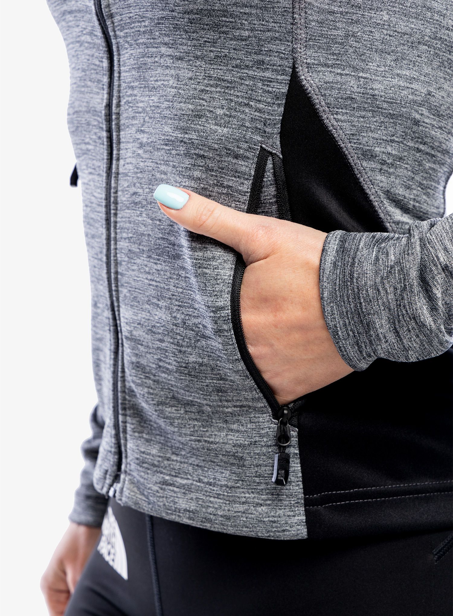 Dámská mikina na zip The North Face AO Midlayer FZ - grey/blk