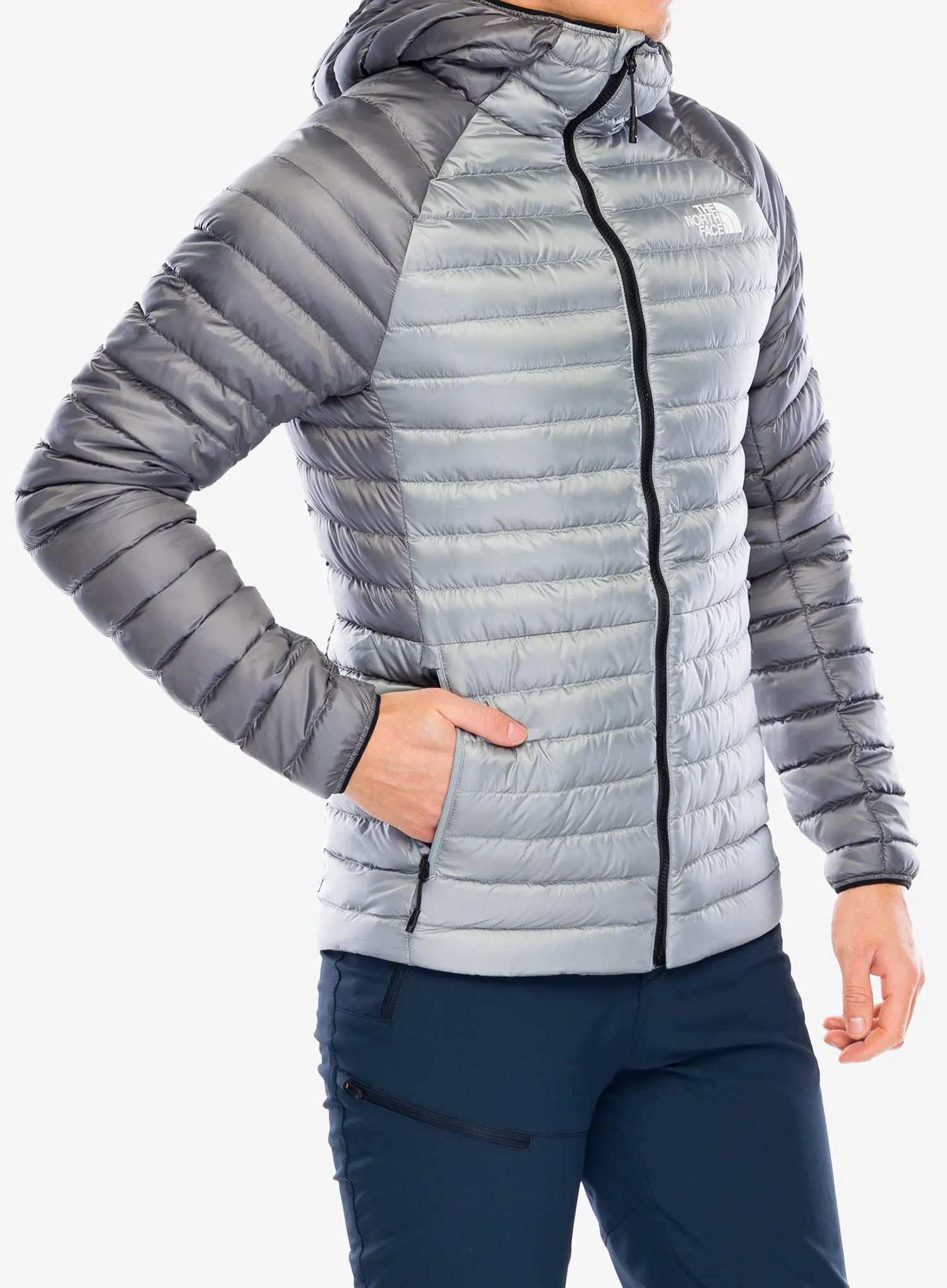 Péřová bunda The North Face Bettaforca Lt Down Hoodie - monument grey/smoked pearl