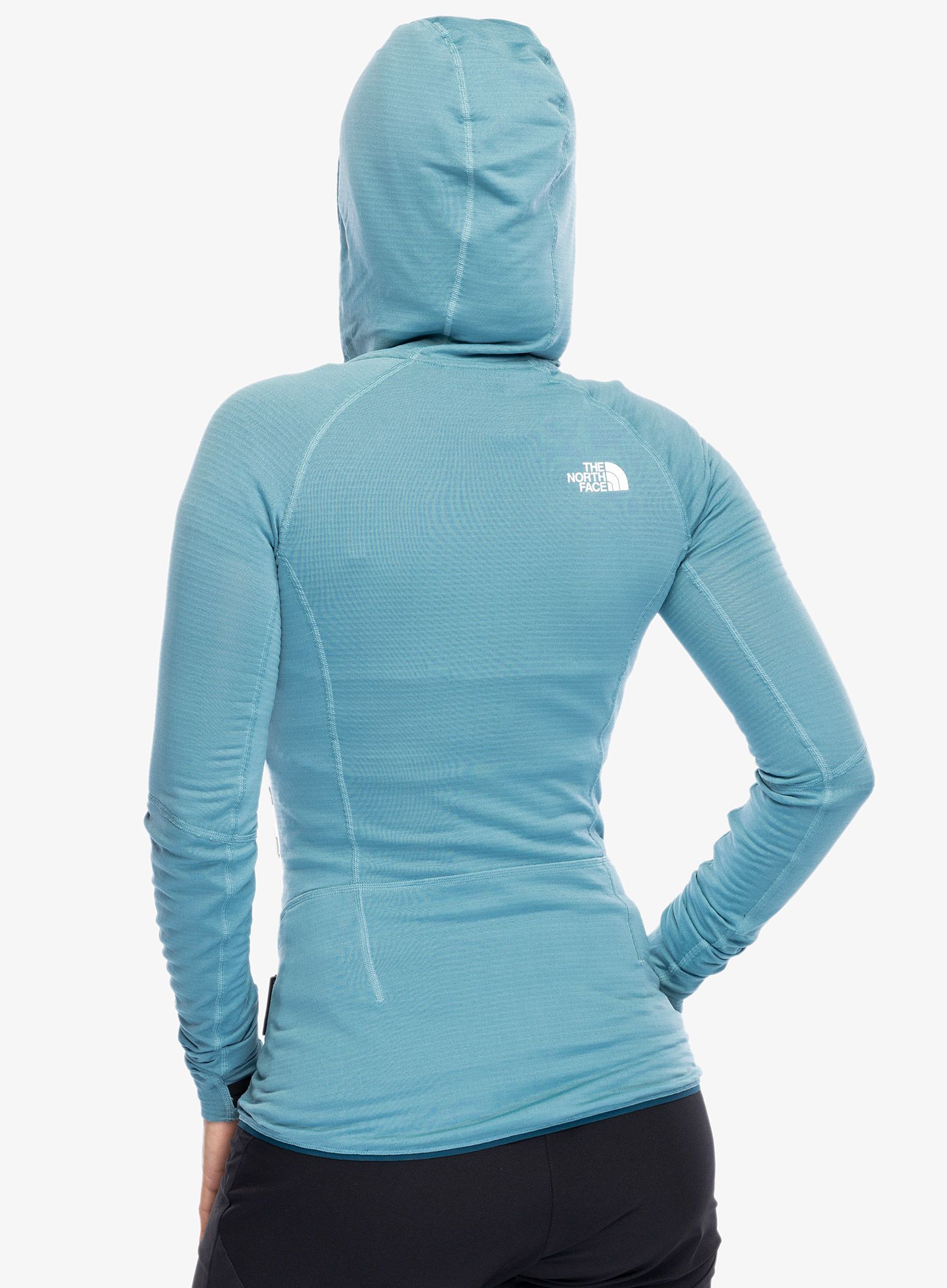 Dámská mikina s kapucí The North Face Bolt Polartec Hoodie - algae blue/midnight petrol