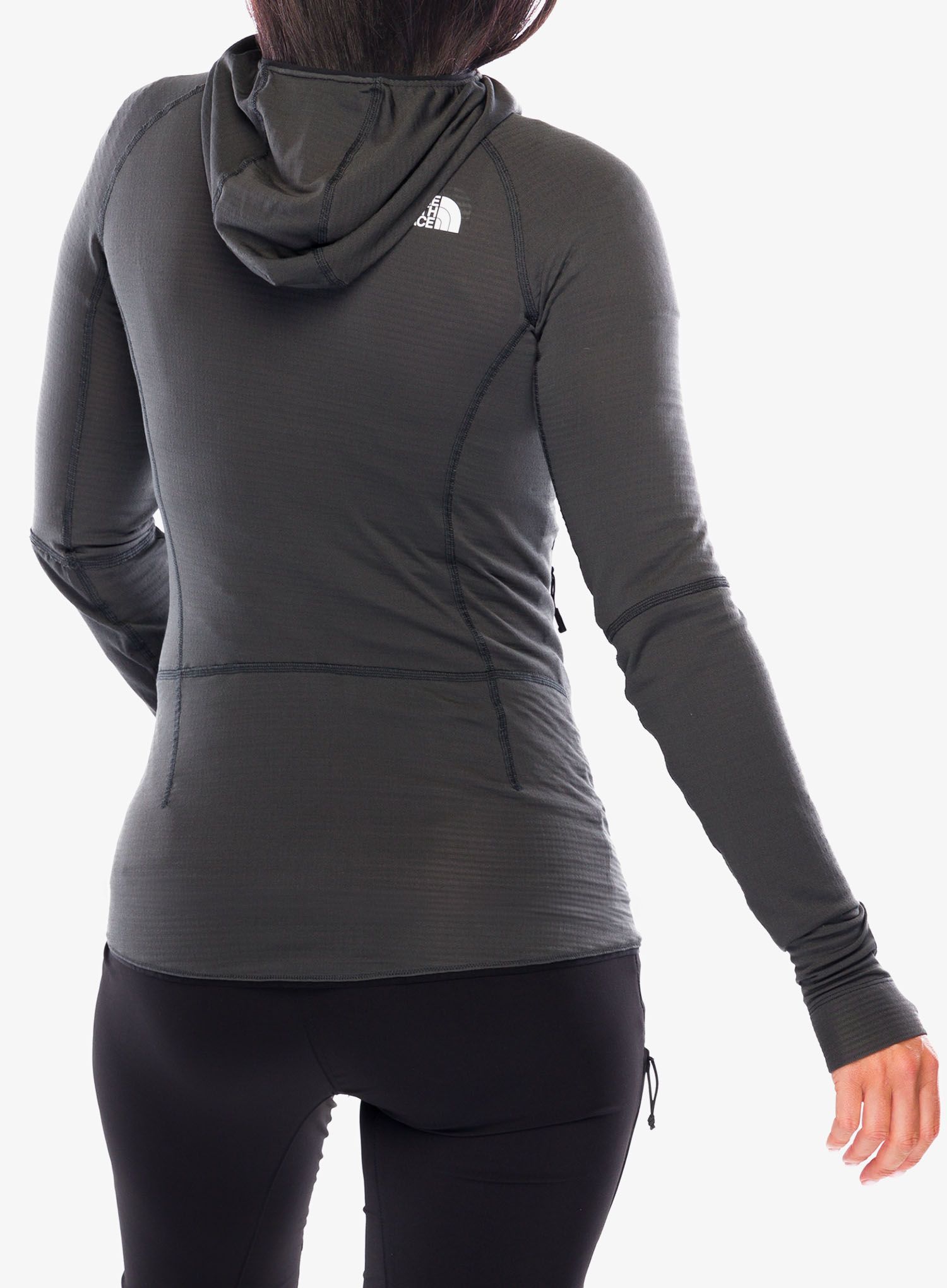 Dámská mikina s kapucí The North Face Bolt Polartec Hoodie - asphalt grey/tnf black