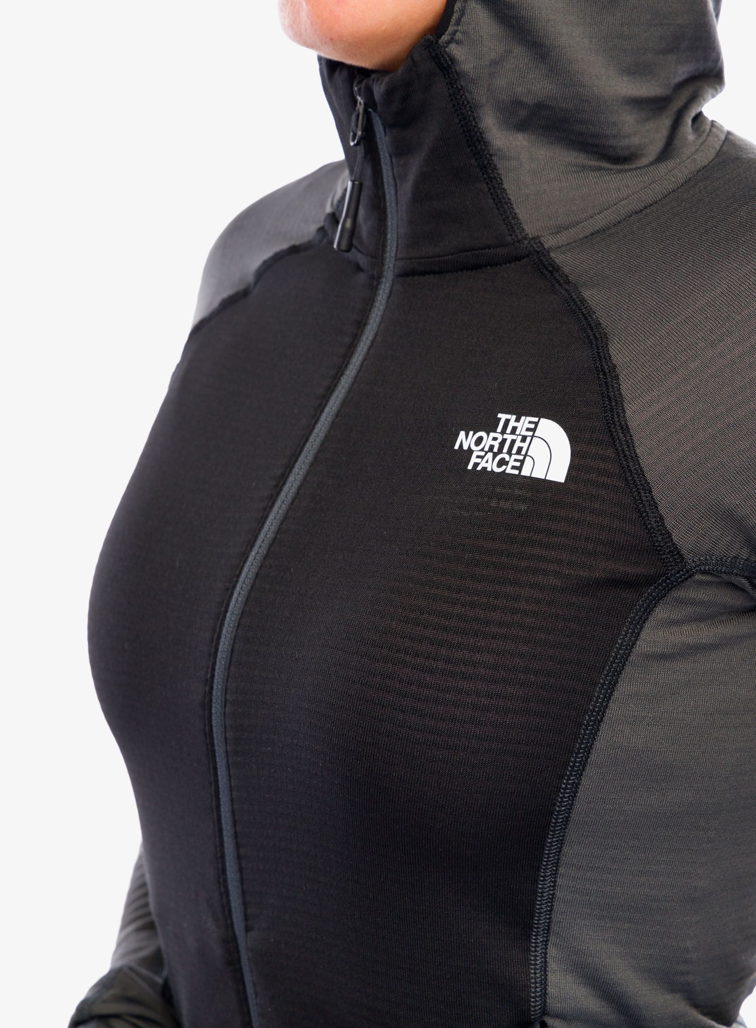 Dámská mikina s kapucí The North Face Bolt Polartec Hoodie - asphalt grey/tnf black