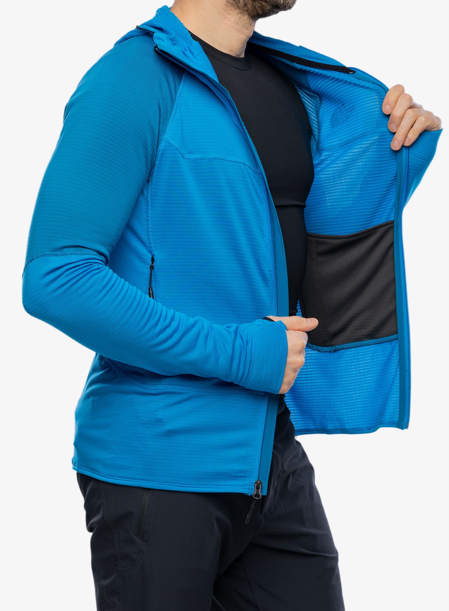 Mikina na lezení The North Face Bolt Polartec Hoodie - skyline blue/adriatic blue