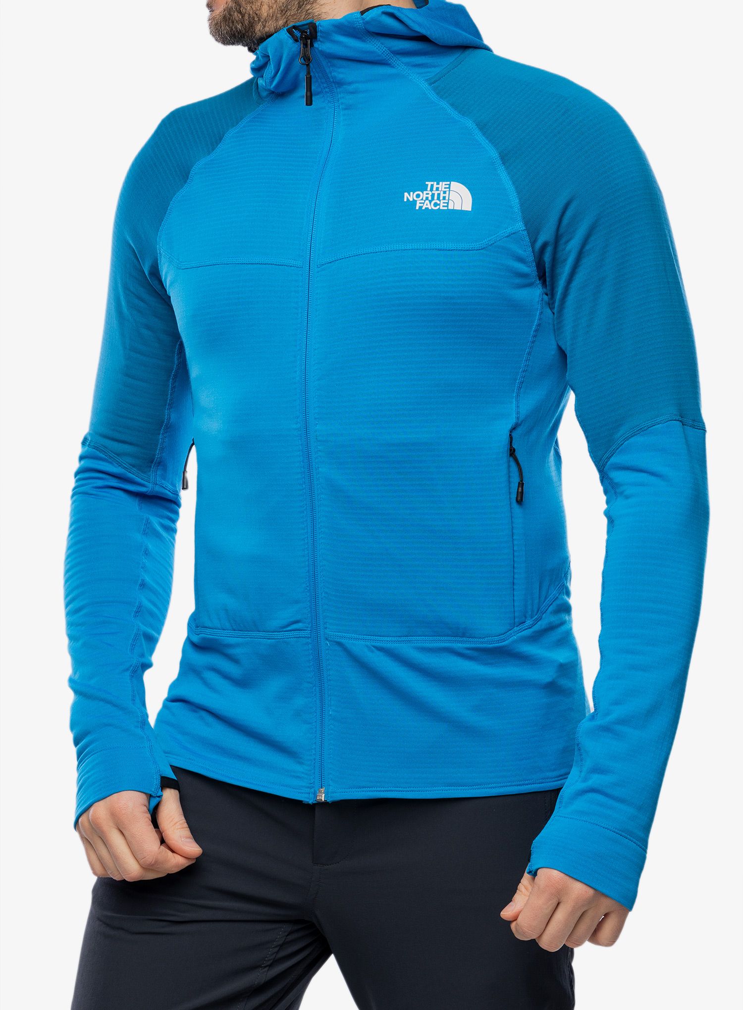 Mikina na lezení The North Face Bolt Polartec Hoodie - skyline blue/adriatic blue