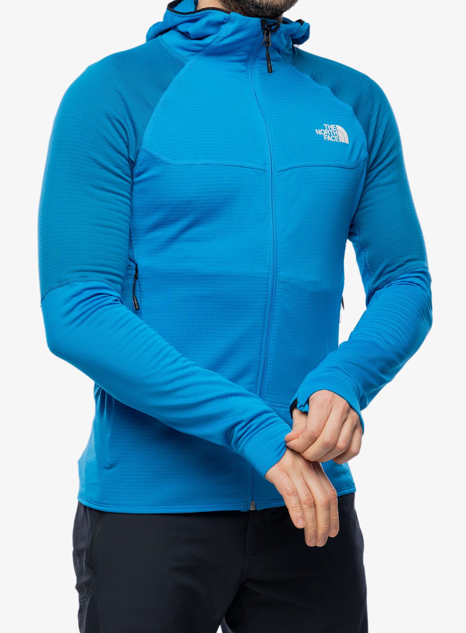 Mikina na lezení The North Face Bolt Polartec Hoodie - skyline blue/adriatic blue