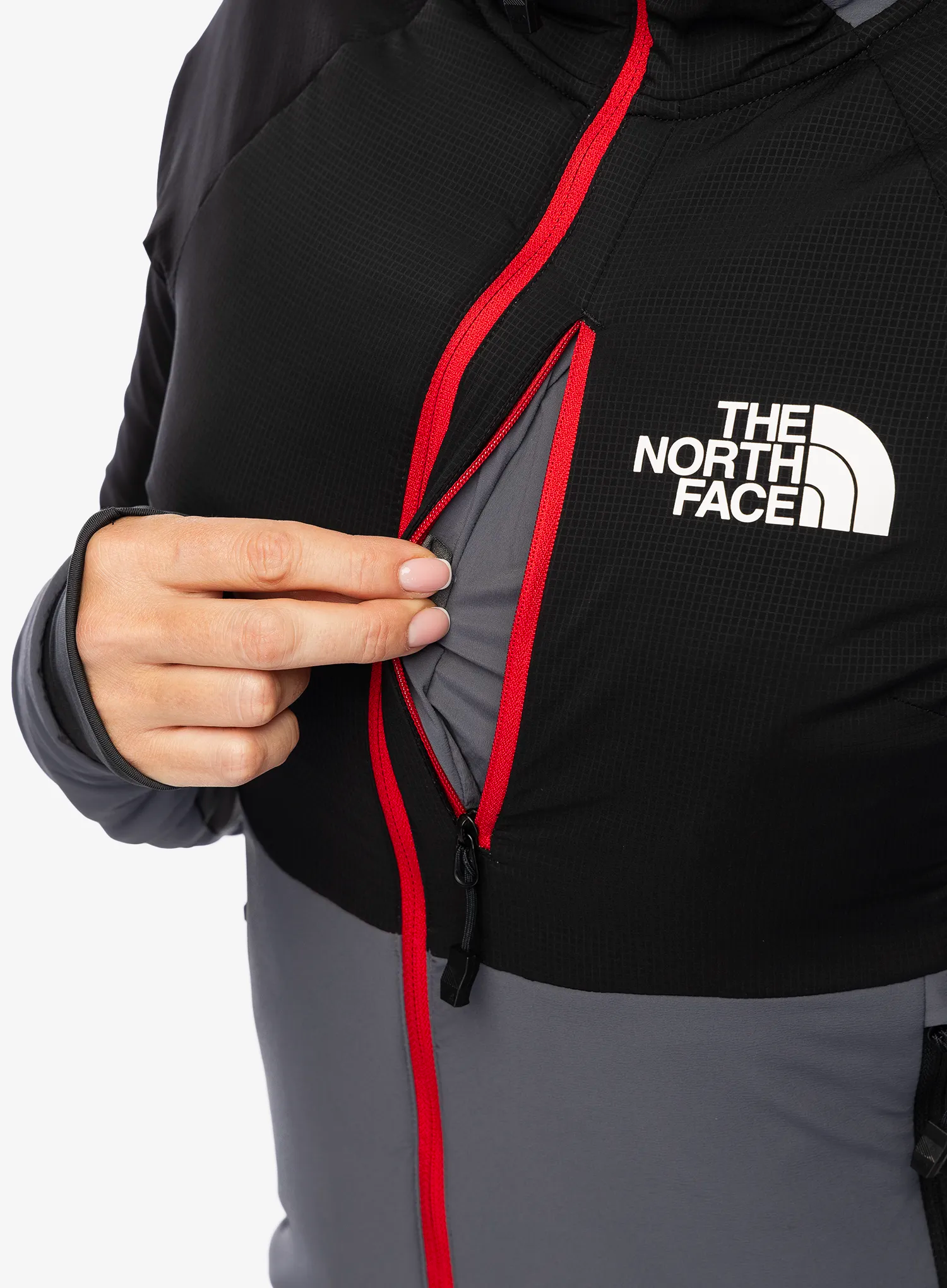 Damska bunda The North Face Dawn Turn Hybrid Ventrix Hoodie - grey/blk