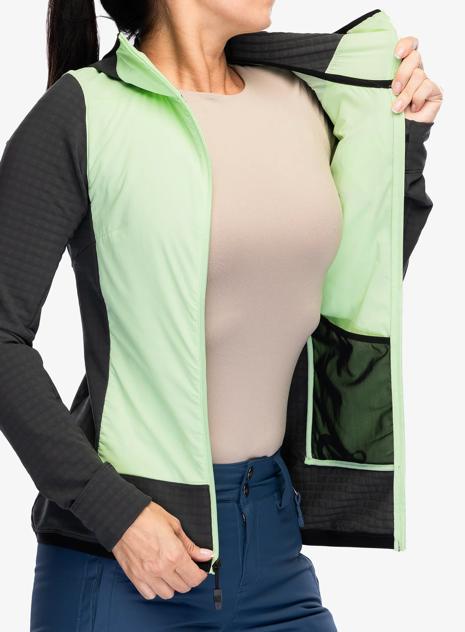 Dámská bunda The North Face Dawn Turn Hybrid Ventrix Midlayer - grey/green