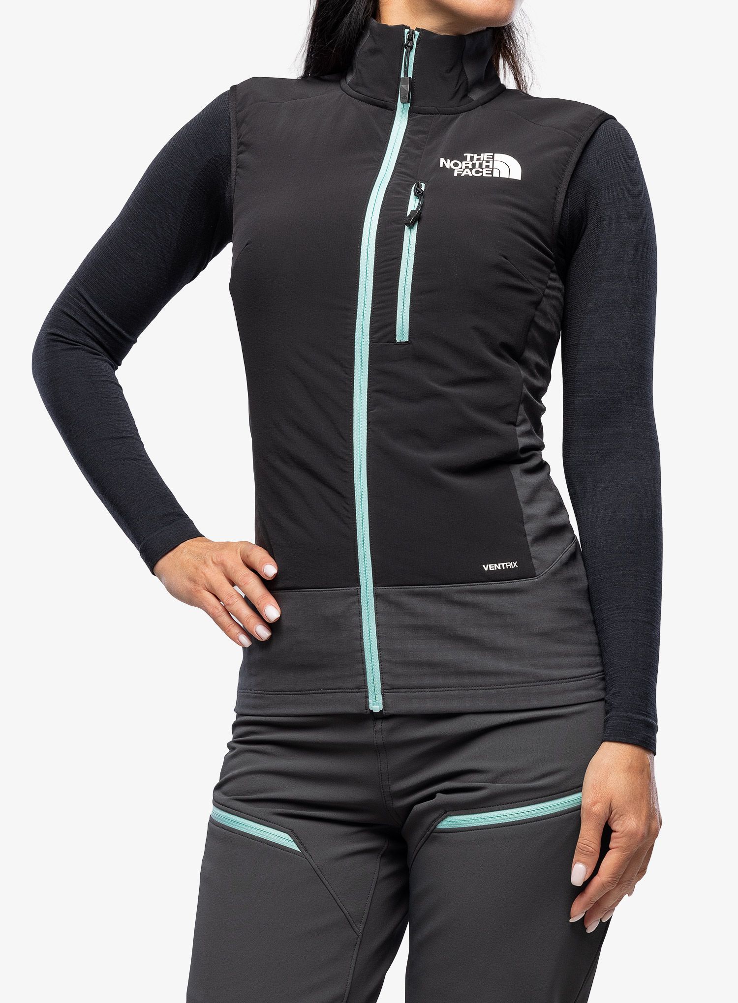 Vesta dámská The North Face Dawn Turn Hybrid Ventrix Vest - grey/teal