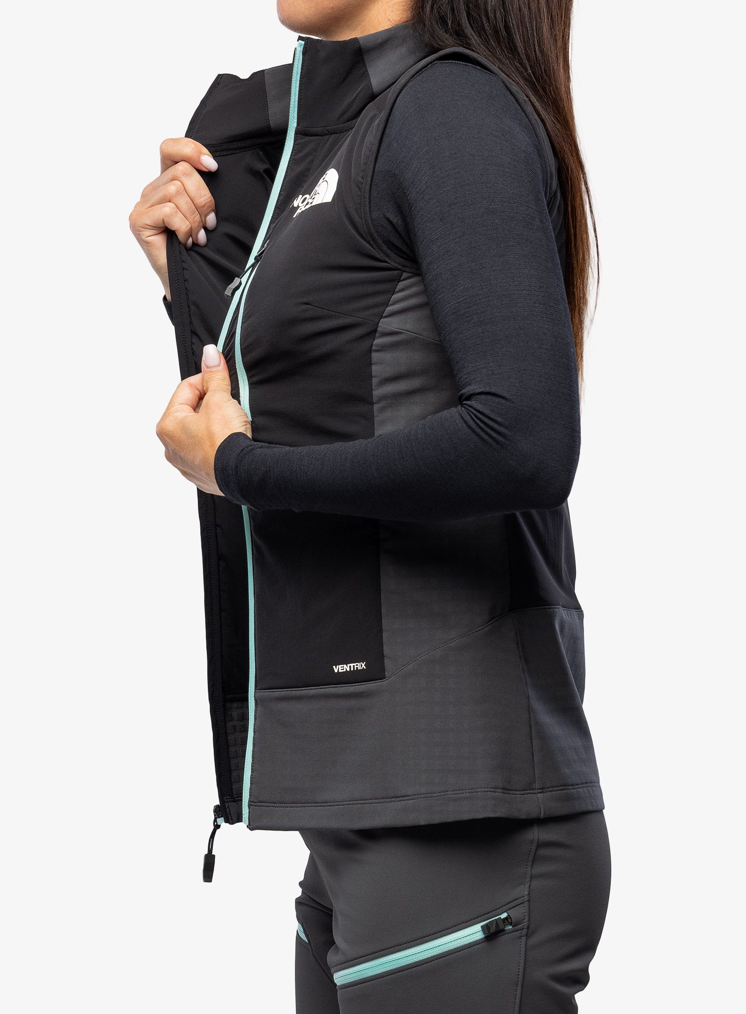 Vesta dámská The North Face Dawn Turn Hybrid Ventrix Vest - grey/teal
