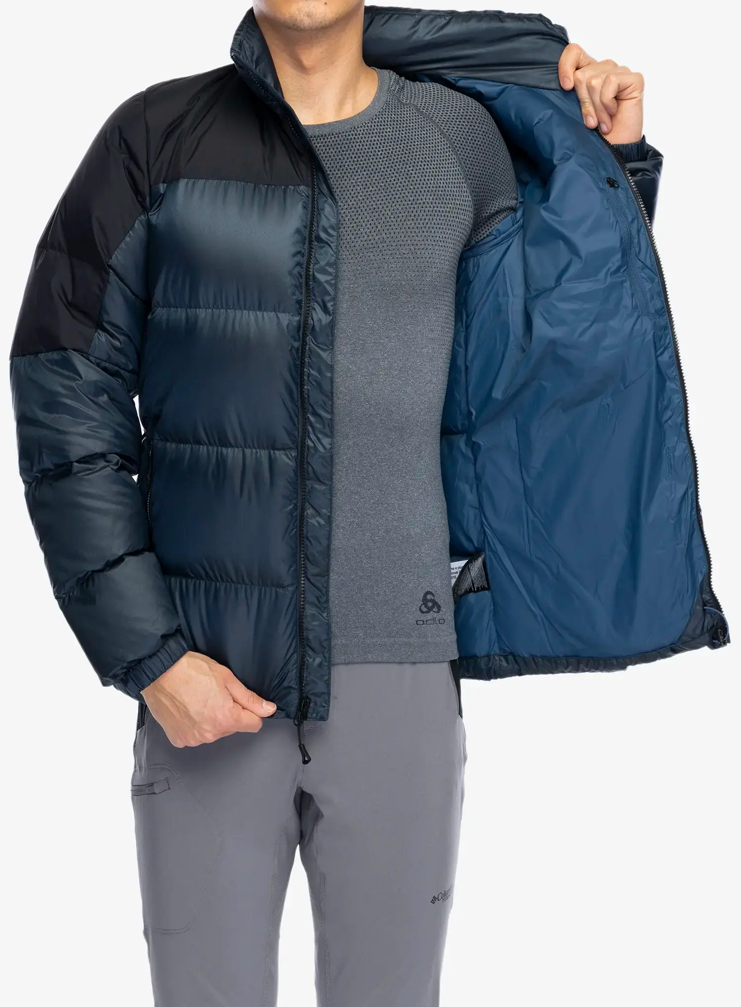 Péřová bunda The North Face Diablo Down 2.0 Jacket - shady blue black heather