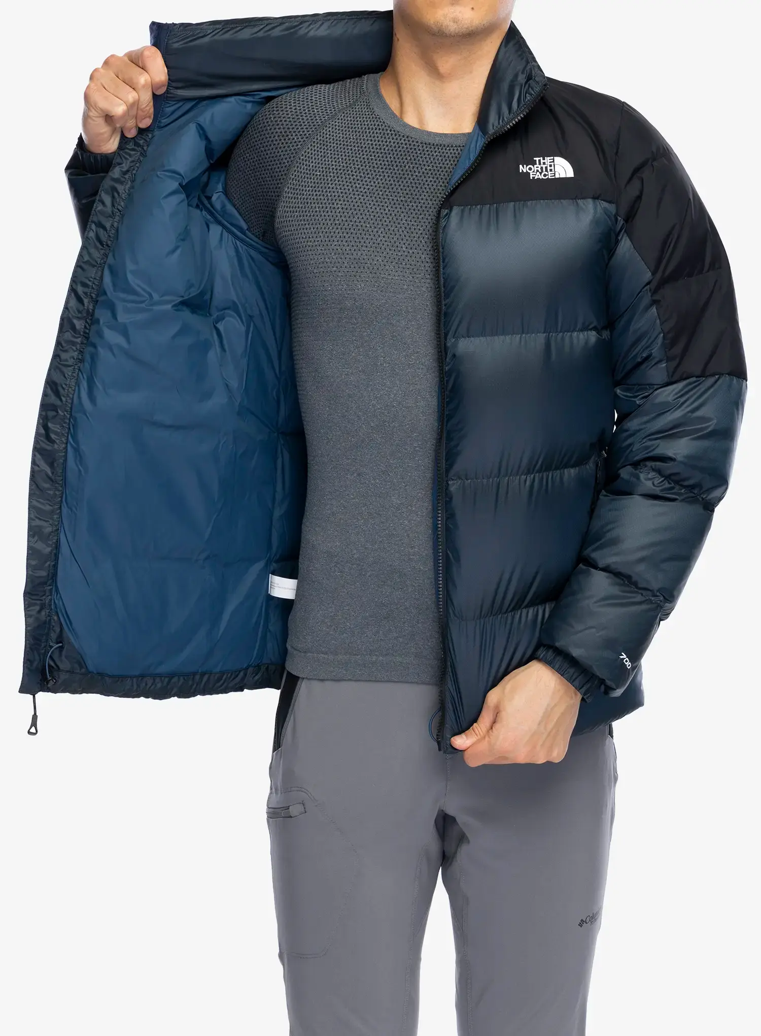 Péřová bunda The North Face Diablo Down 2.0 Jacket - shady blue black heather