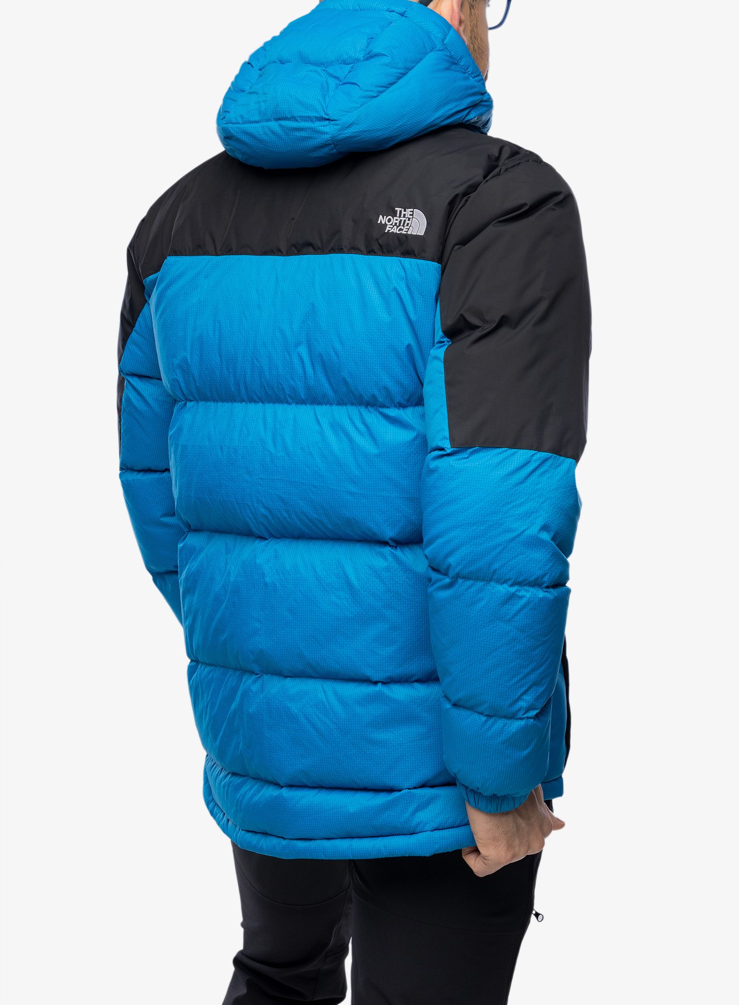 Péřová bunda The North Face Diablo Down Hoodie - skyline blue/tnf black