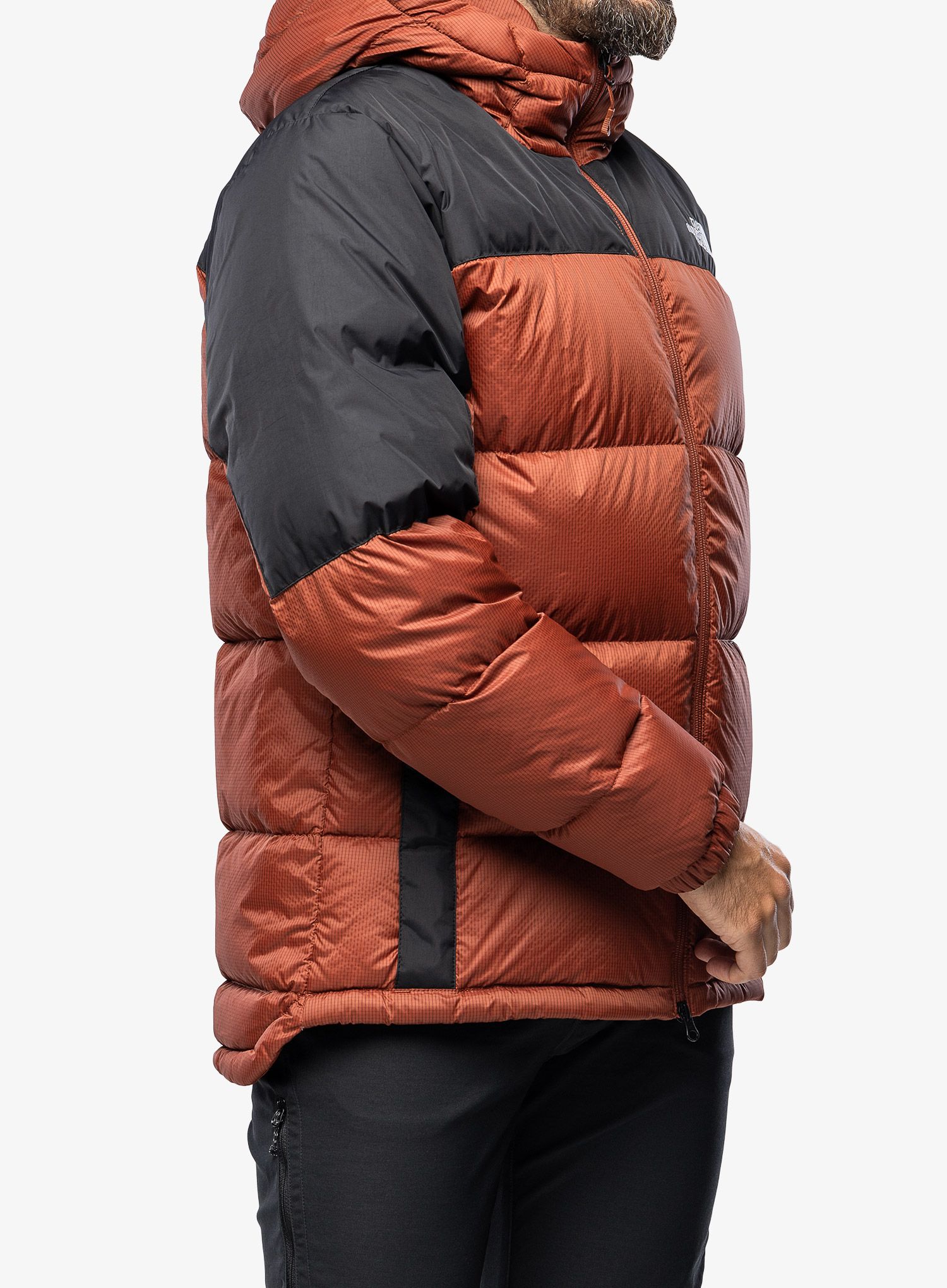 Péřová bunda The North Face Diablo Down Jacket Hoodie - brown/black