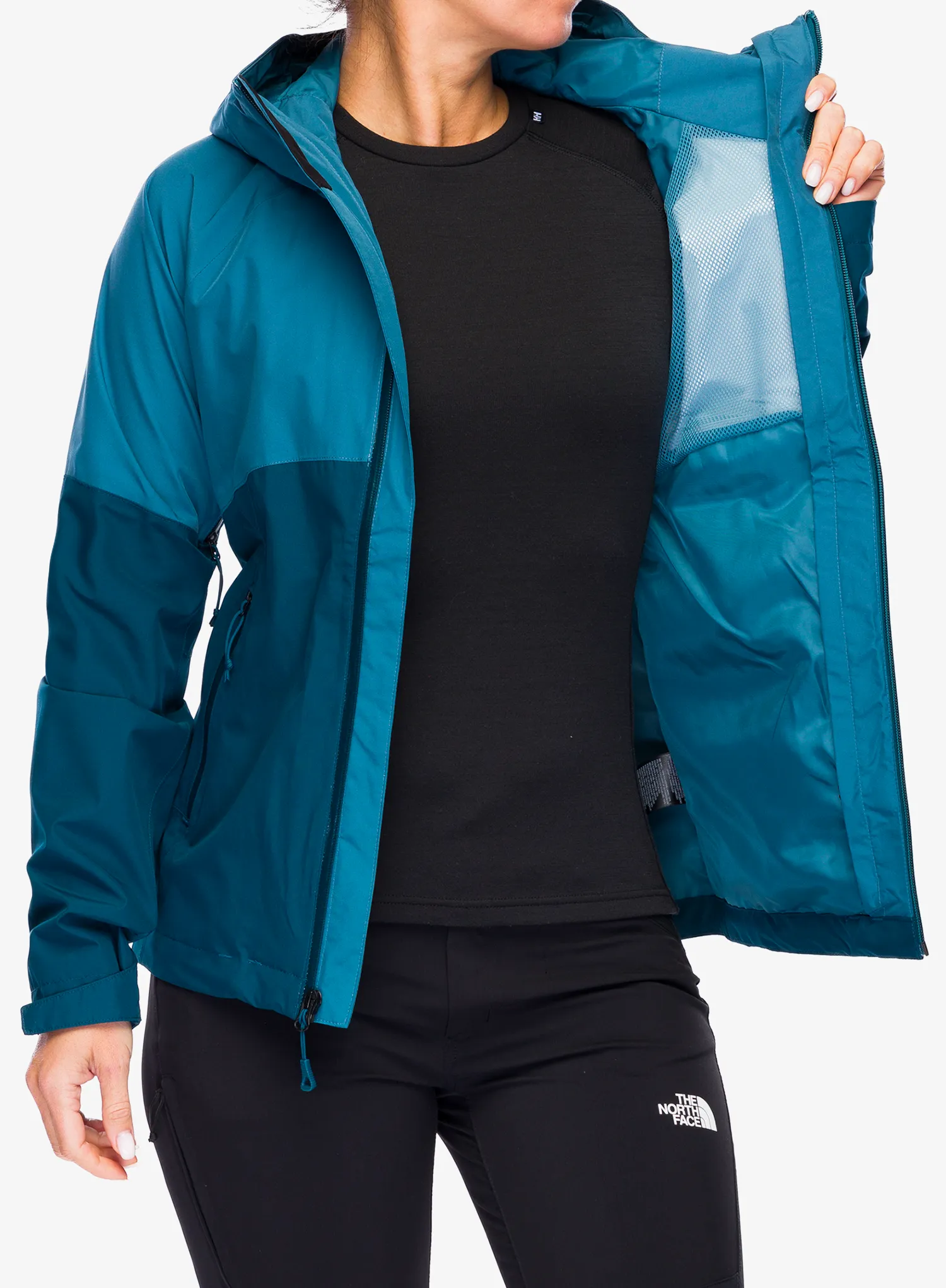 Dámská bunda do deště The North Face Diablo Dynamic Zip-In Jacket - mallard blue/midnight petrol