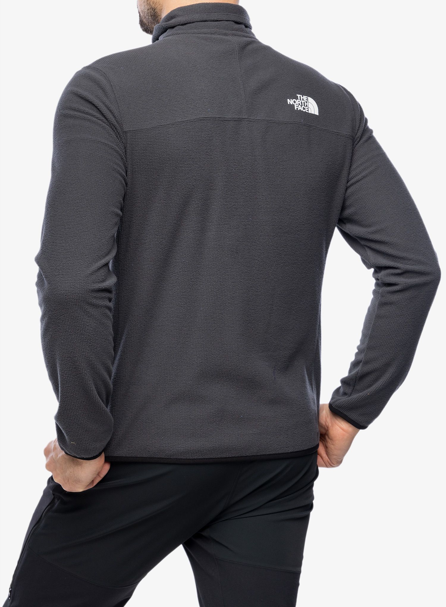 Rozepínací mikina The North Face Experit Grid Fleece - asphalt grey/tnf black