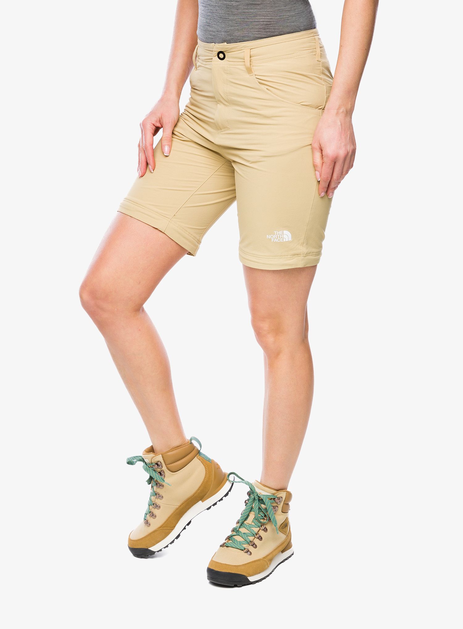 Kalhoty dámské The North Face Exploration Conv Reg Straight Pant - khaki stone