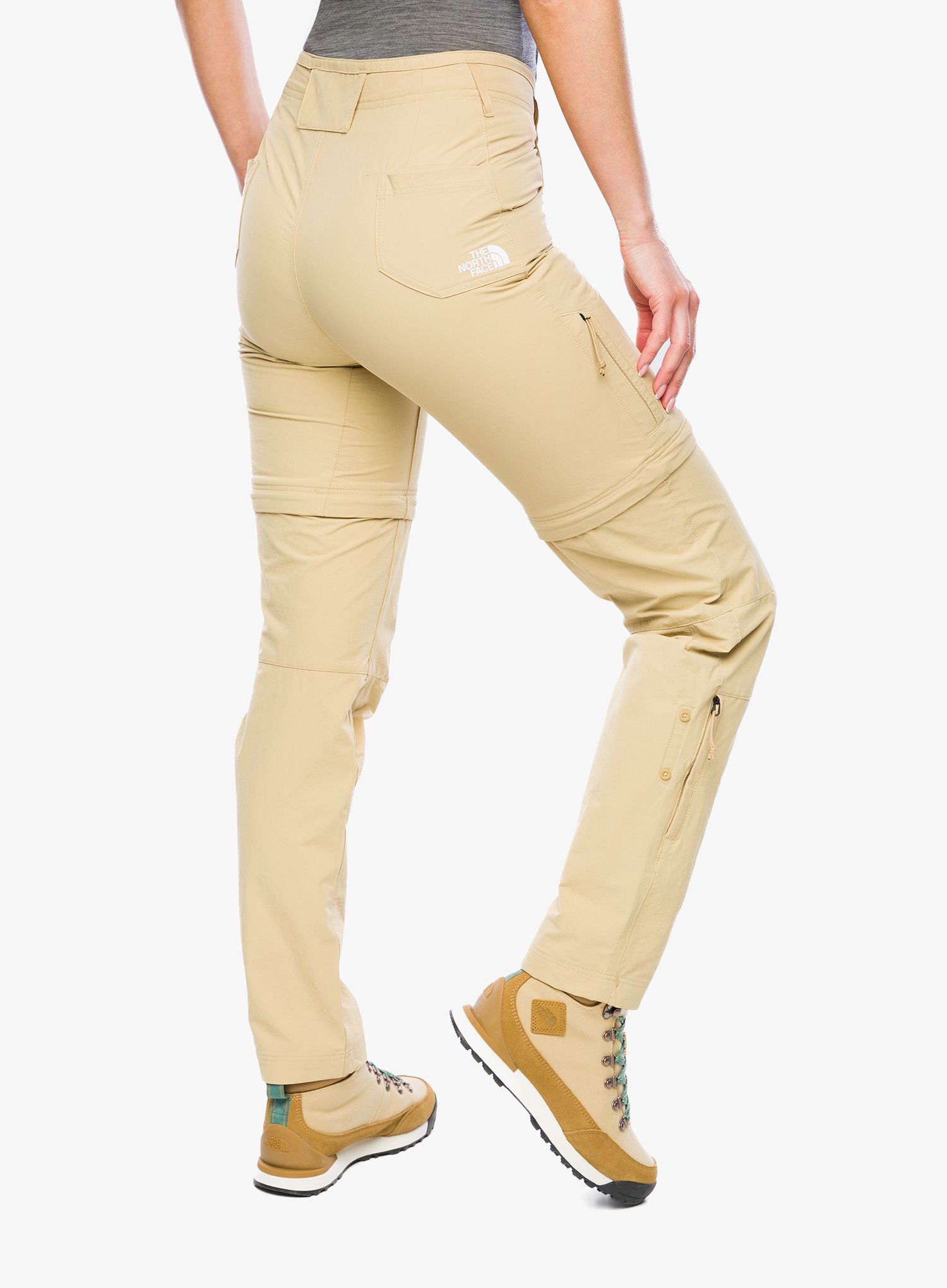 Kalhoty dámské The North Face Exploration Conv Reg Straight Pant - khaki stone