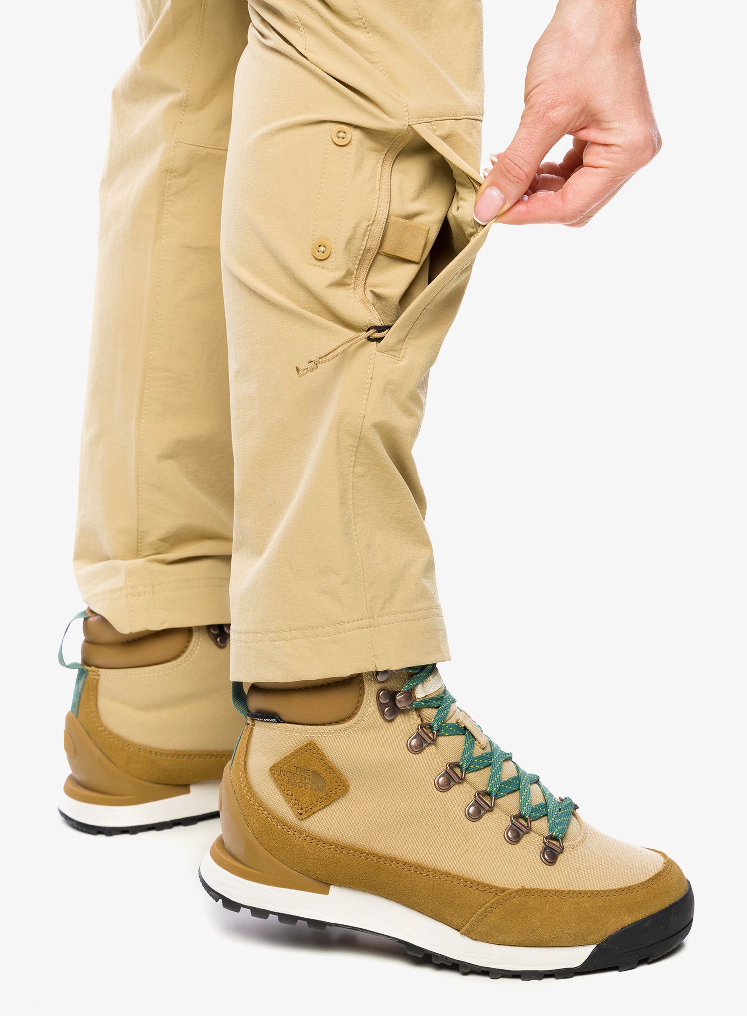 Kalhoty dámské The North Face Exploration Conv Reg Straight Pant - khaki stone
