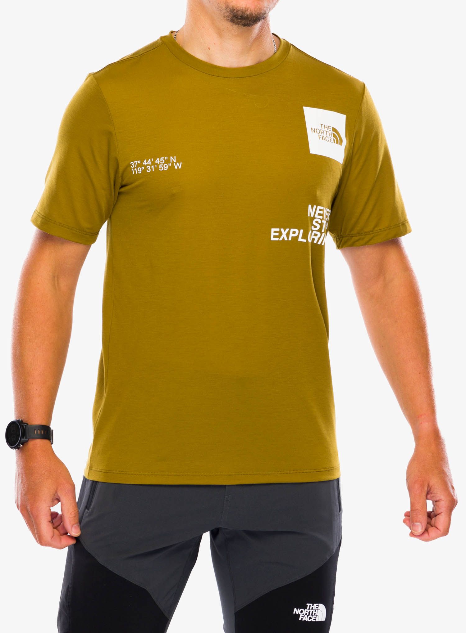 Sportovní tričko The North Face Graphic Boxes Foundation SS Tee - moss green