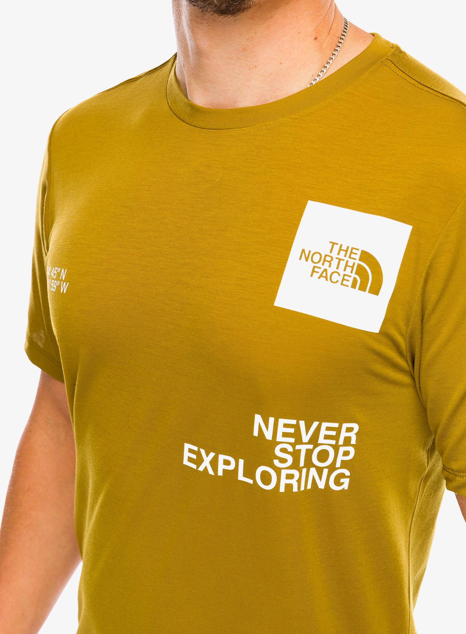 Sportovní tričko The North Face Graphic Boxes Foundation SS Tee - moss green
