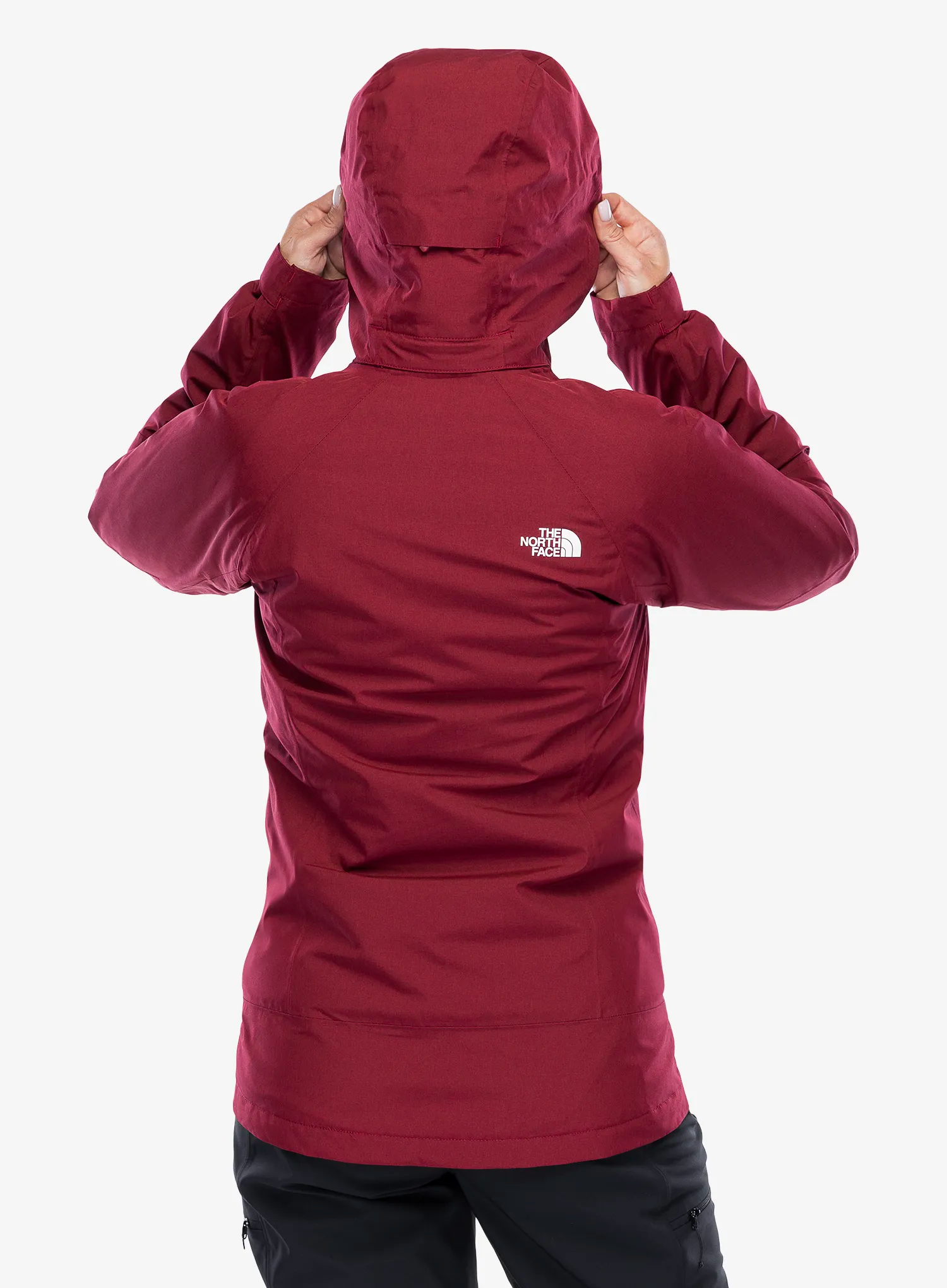 Bunda 3v1 dámská The North Face Inlux Triclimate - beetroot dark/white dune