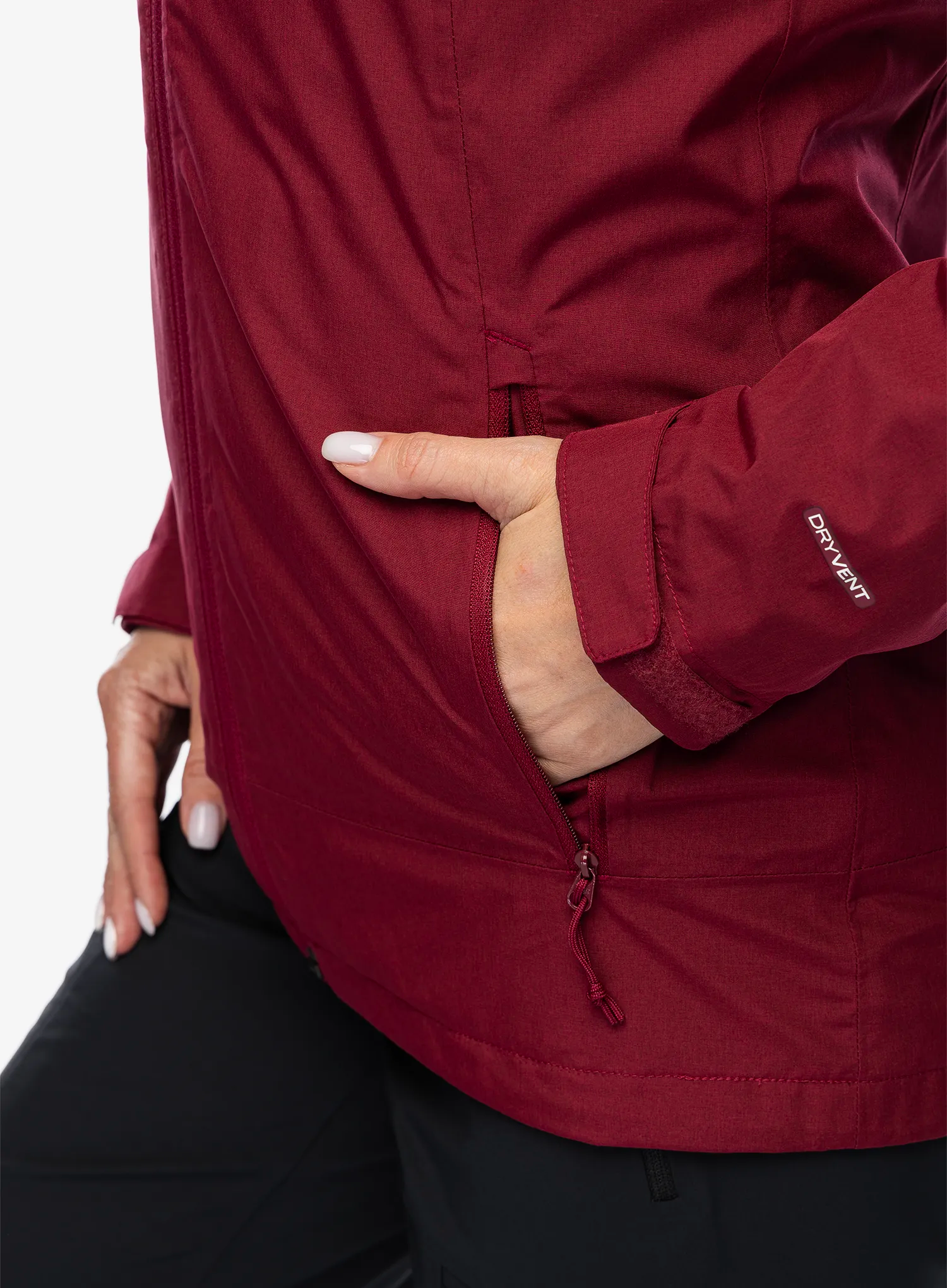 Bunda 3v1 dámská The North Face Inlux Triclimate - beetroot dark/white dune