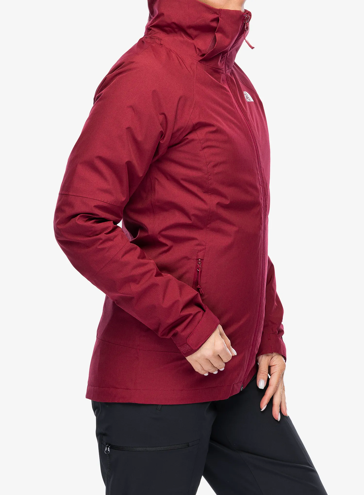 Bunda 3v1 dámská The North Face Inlux Triclimate - beetroot dark/white dune