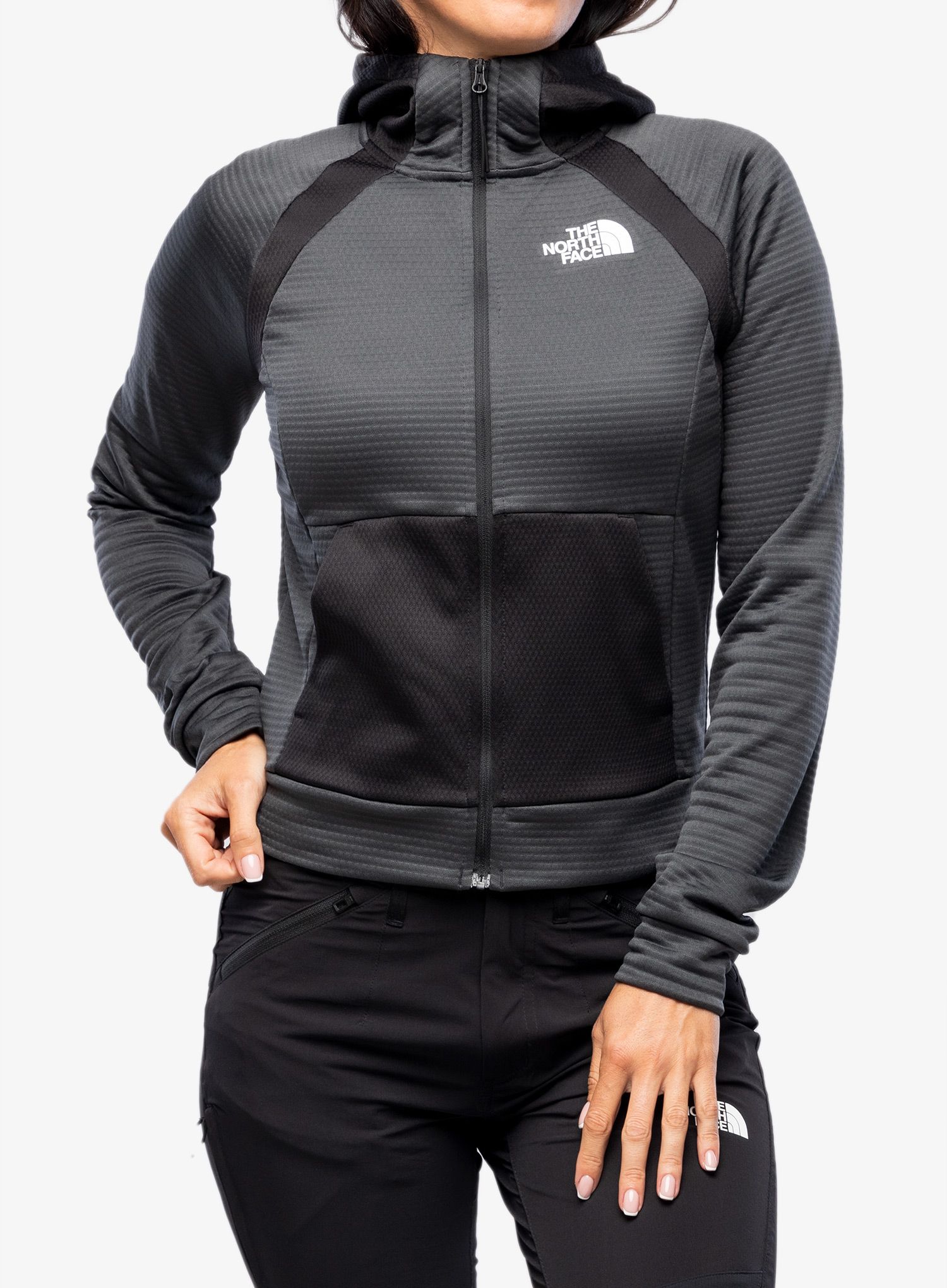 Dámská mikina na zip The North Face Ma Full Zip Fleece - grey/black
